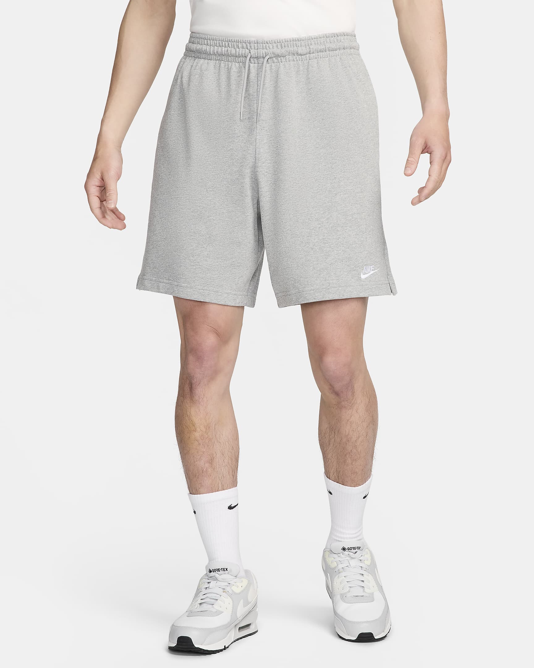 Nike Club 男子针织短裤 - 调色暗灰/白色