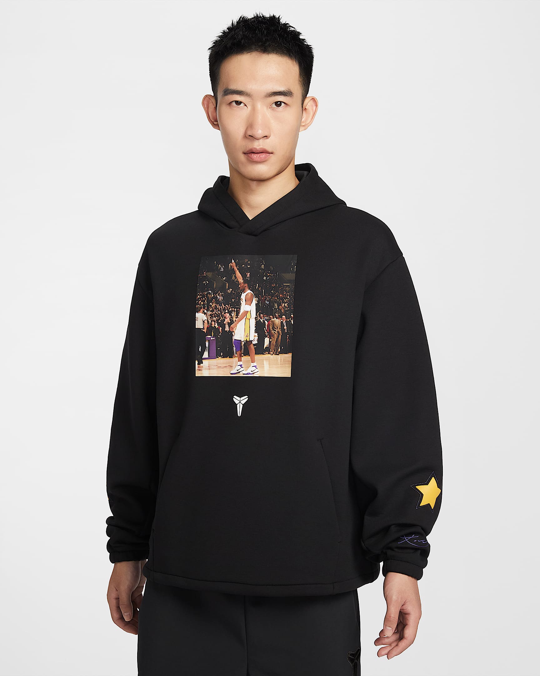 Kobe Dri-FIT 科比男子速干针织套头篮球连帽衫 - 黑/白色