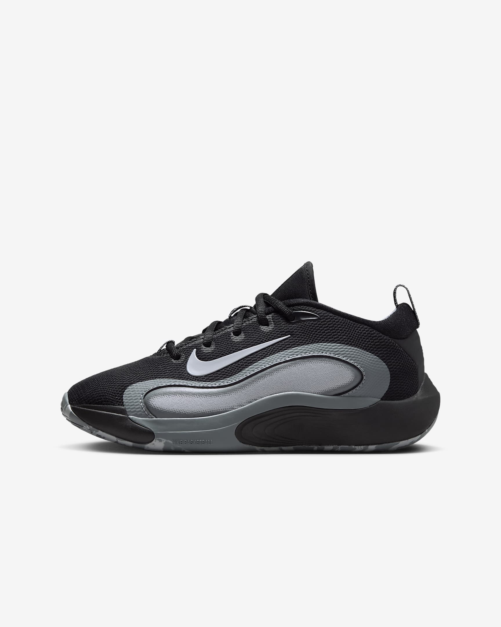 Nike IsoFly 大童篮球鞋 - 黑/冷灰/白色/狼灰