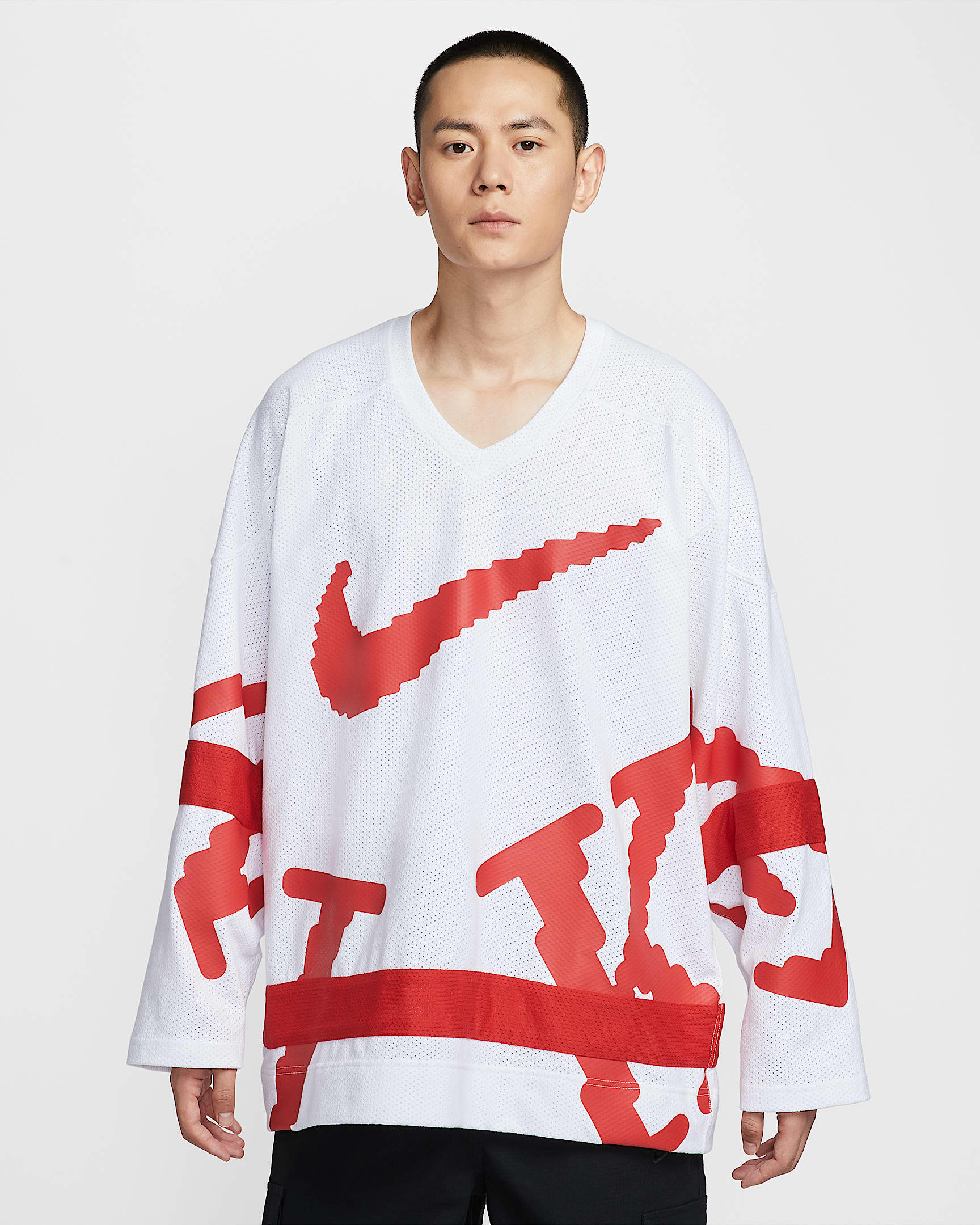 Nike Sportswear Club 男子冰球球衣 - 白色/大学红/大学红
