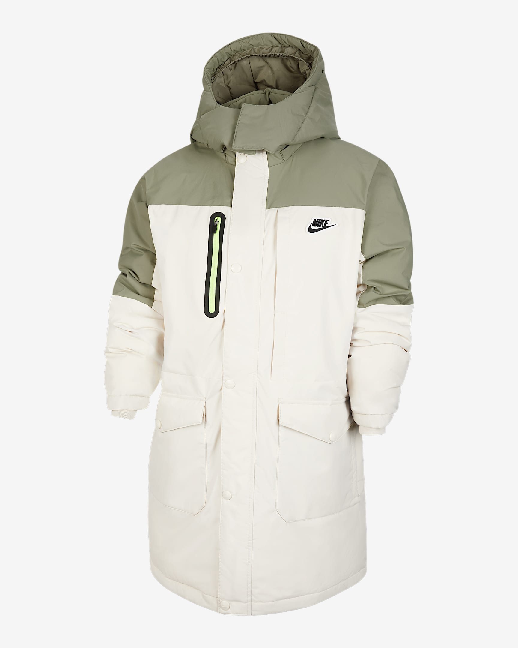 Nike 大童三防羽绒中长款夹克 - 浅土褐