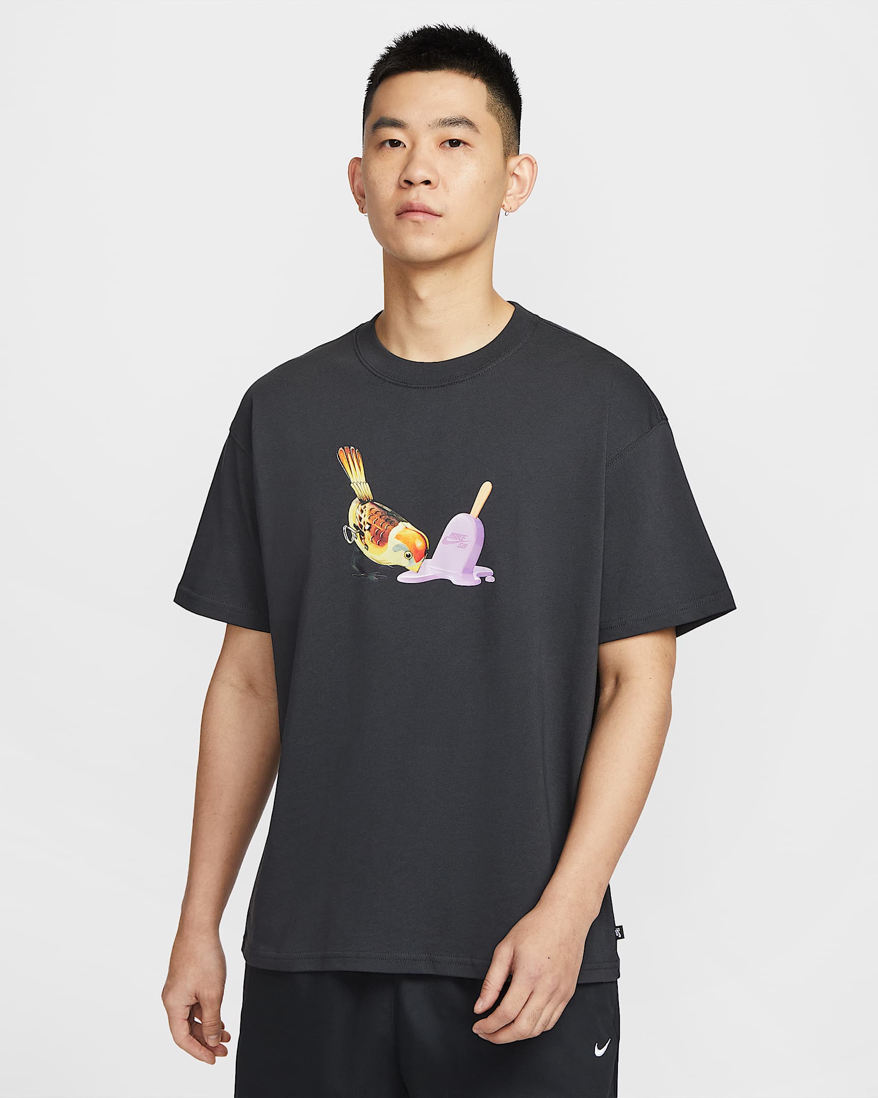 Nike SB 男子滑板T恤 - 灰黑