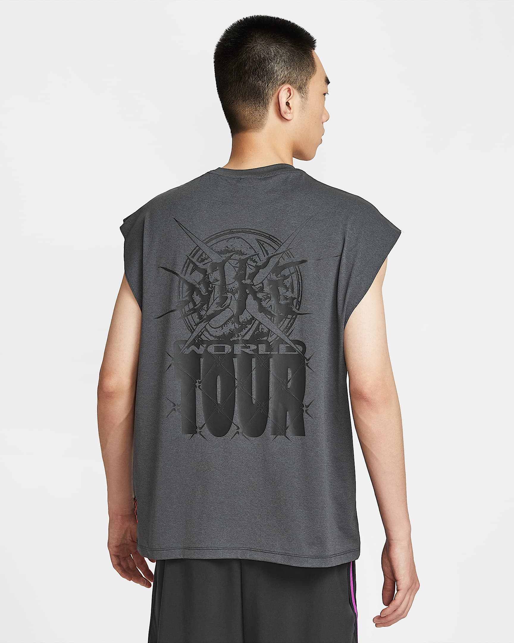 Nike Dri-FIT 男子速干无袖篮球上衣 - 煤黑/黑