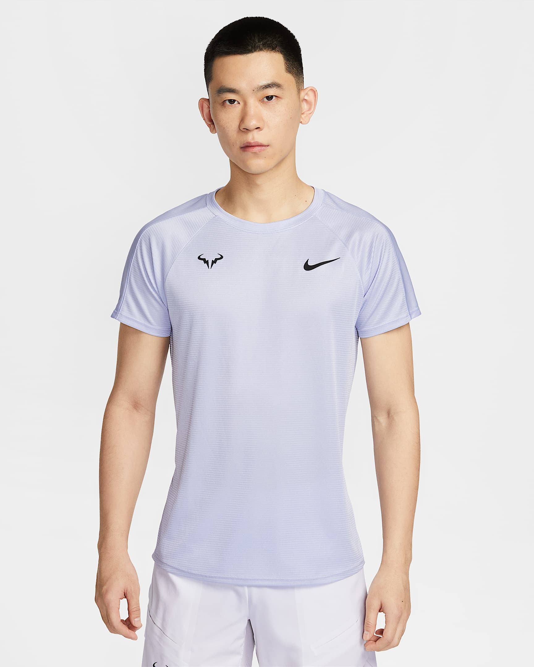Rafa Challenger Nike Dri-FIT 纳达尔男子透气速干短袖网球上衣 - 幻影/黑