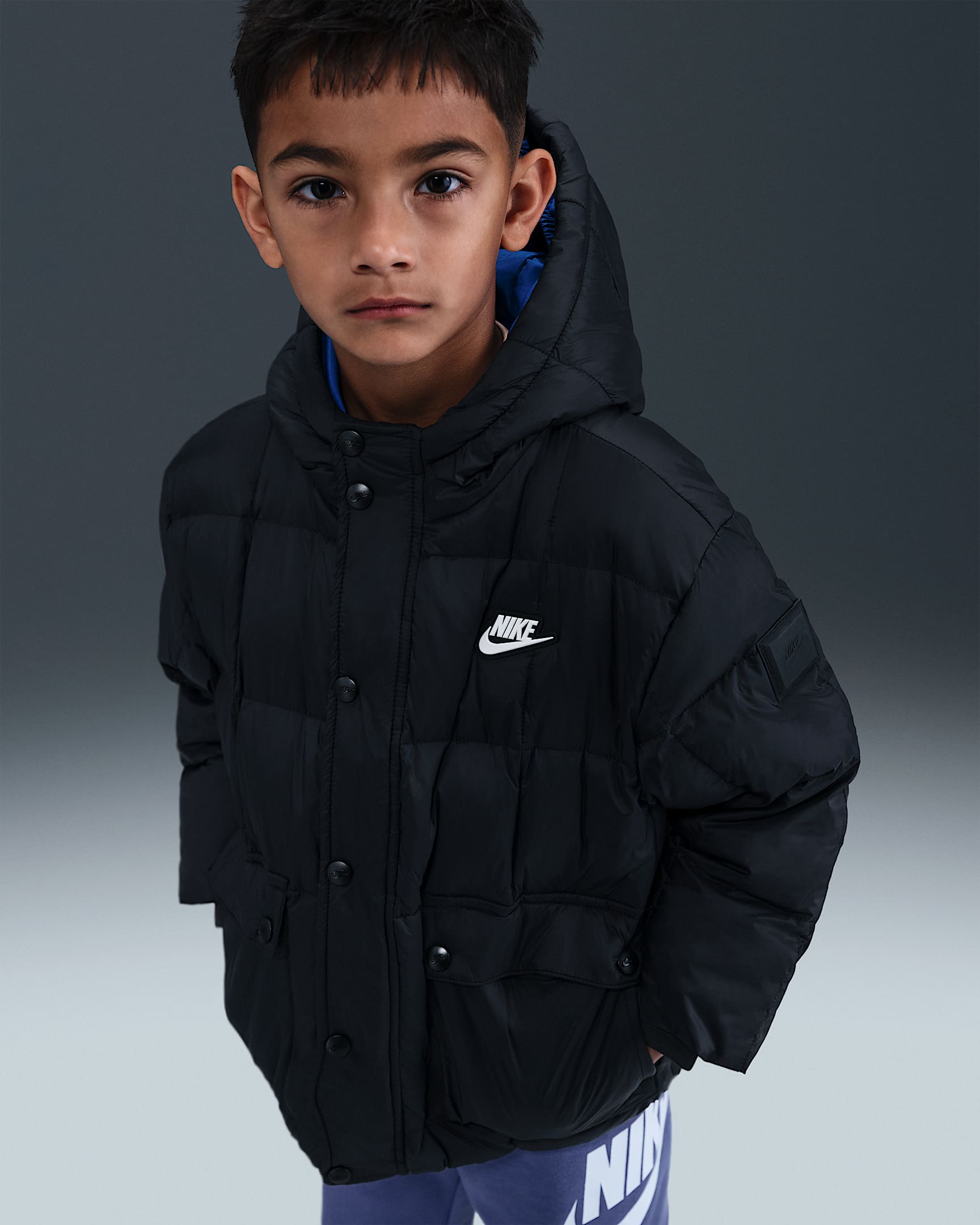 Nike Premium 幼童羽绒夹克 - 黑