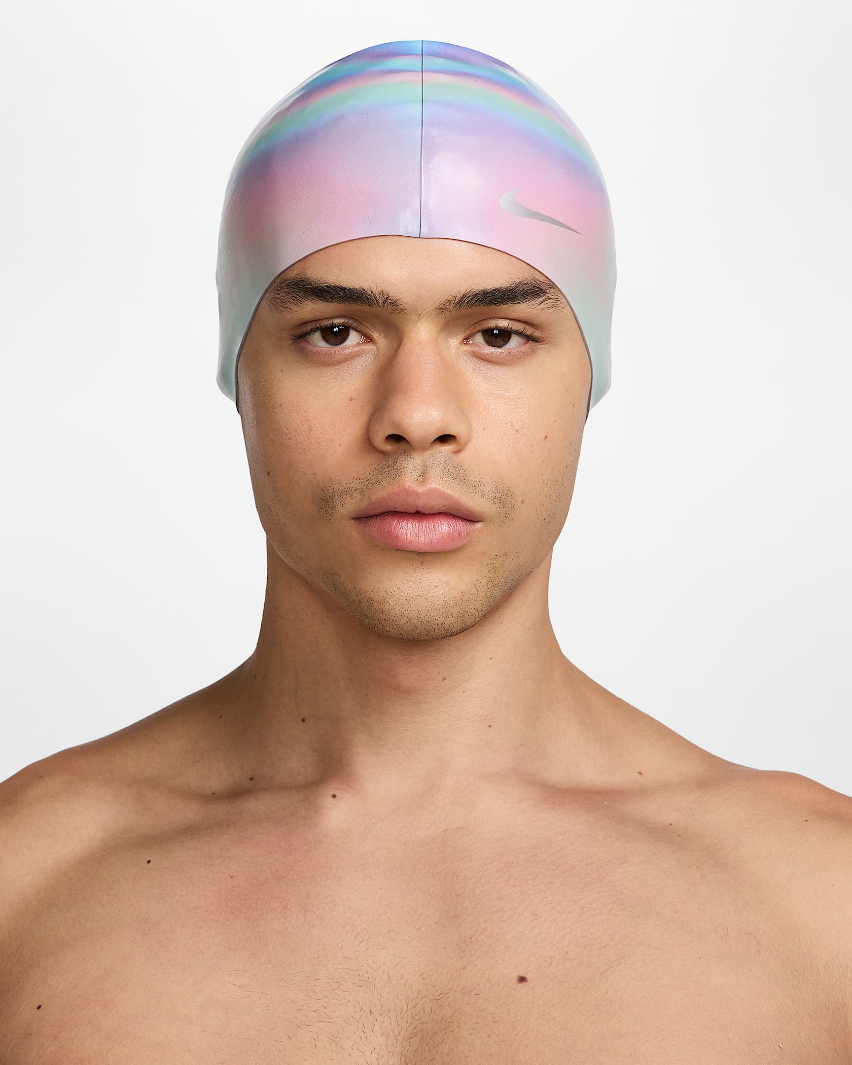 Nike Swim 硅胶耐氯泳帽 - 银/多色/银