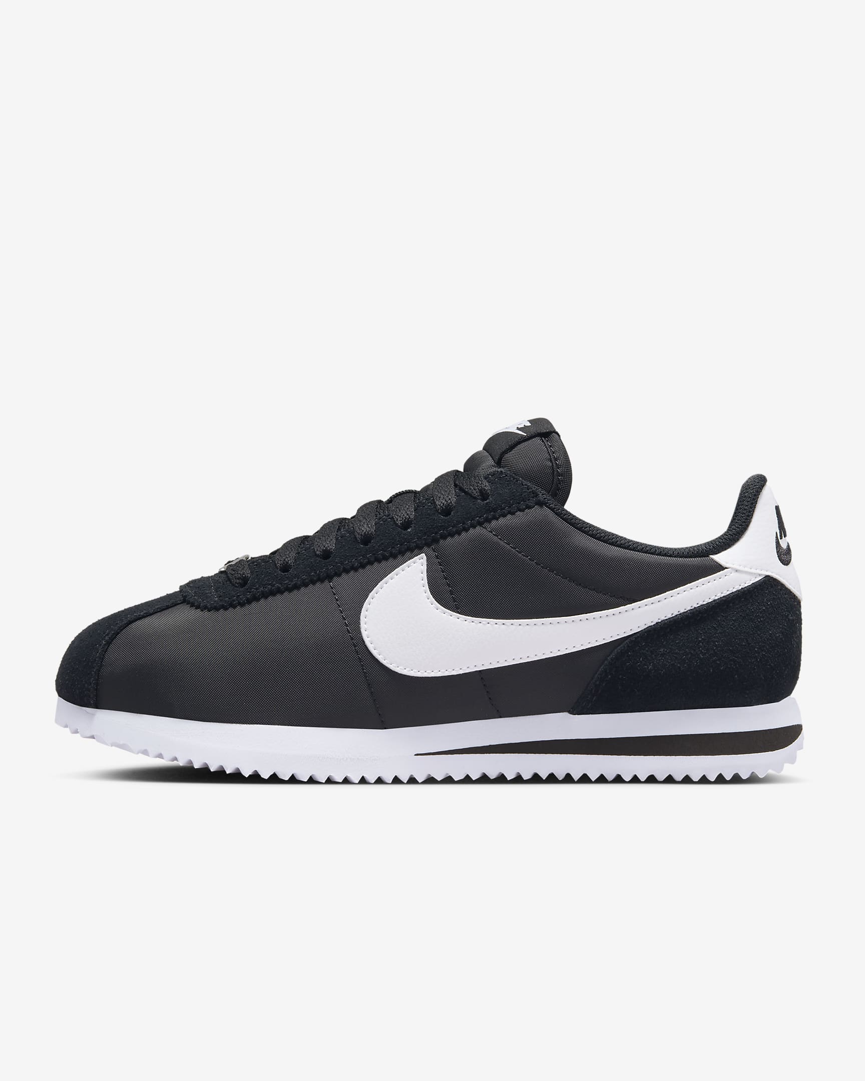 Nike Cortez Textile 郑钦文同款女子复古运动鞋 - 黑/白色