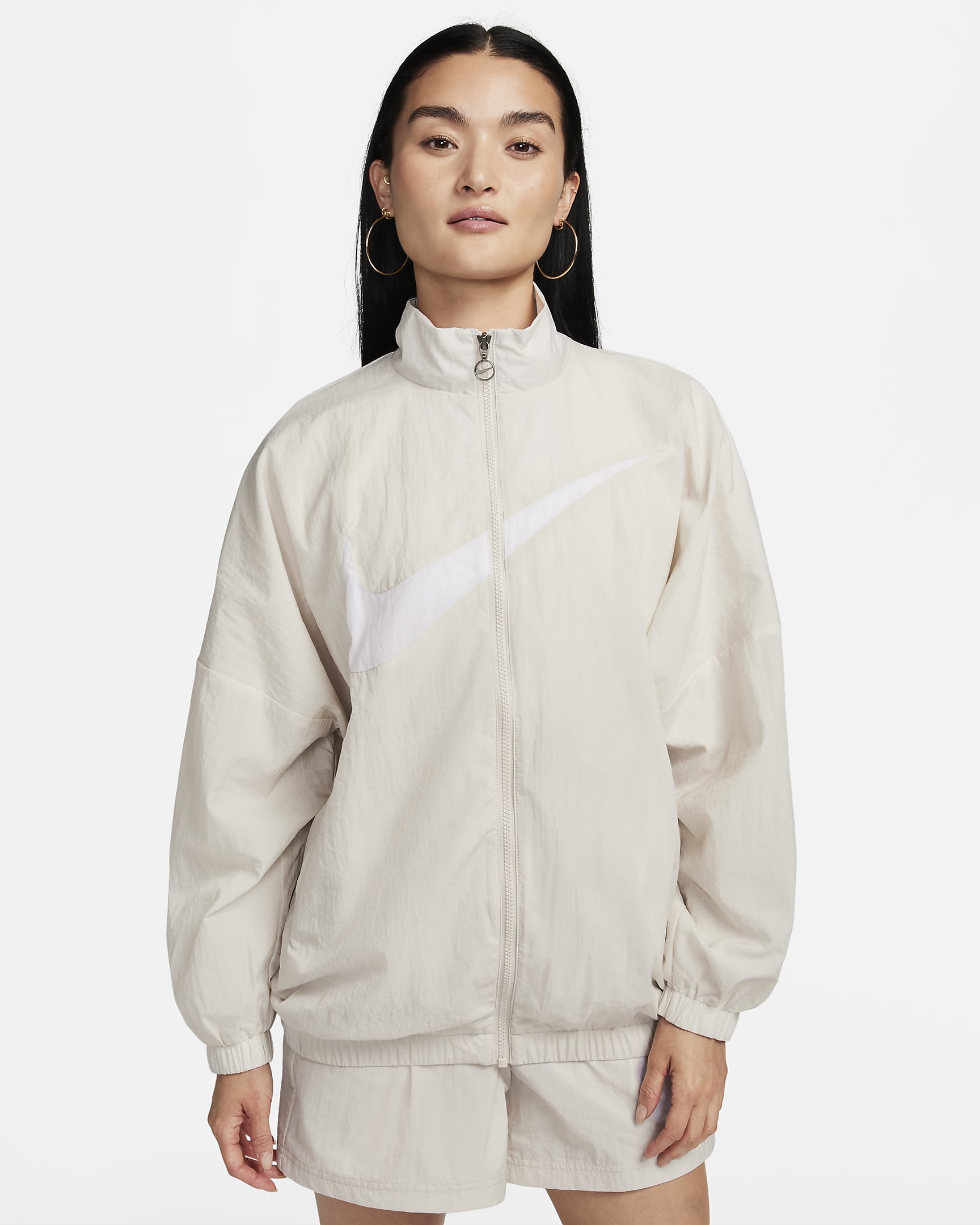 Nike Sportswear Essential 女子梭织夹克 - 浅土褐/白色