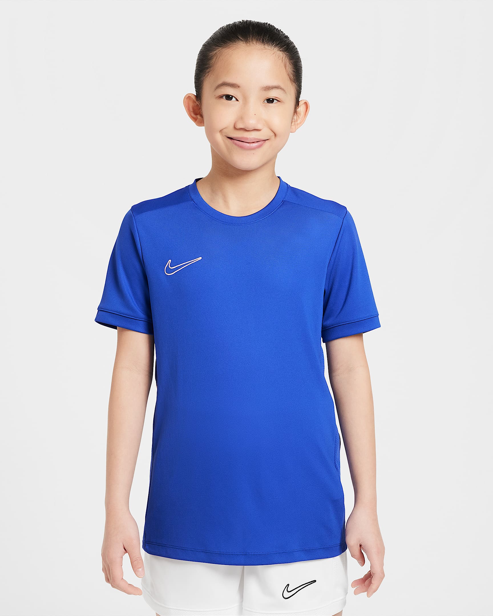 Nike Academy Dri-FIT 大童速干足球上衣 - 游戏宝蓝/游戏宝蓝/白色/白色