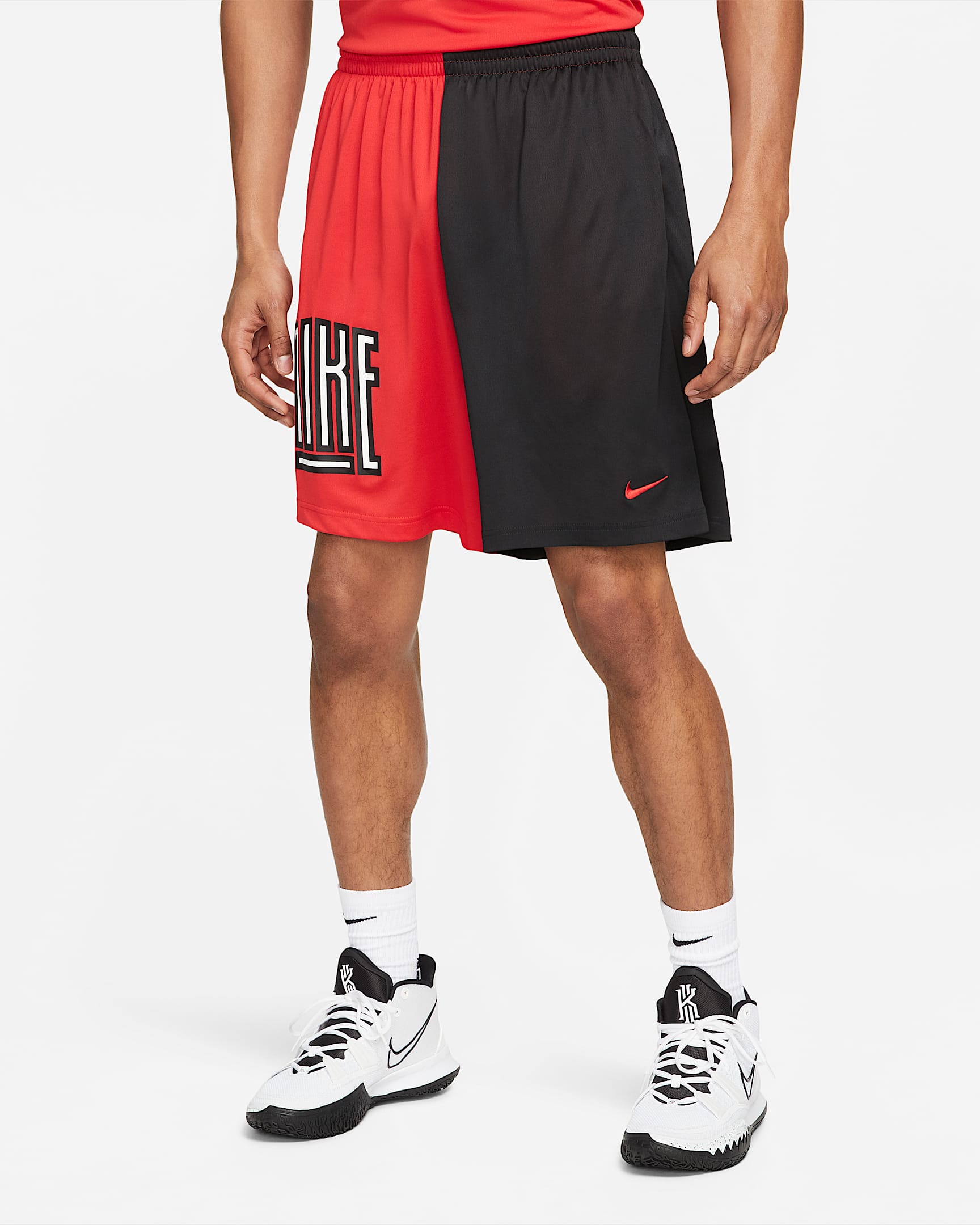 Nike Dri-FIT 男子篮球短裤 - 大学红/黑/白色/大学红
