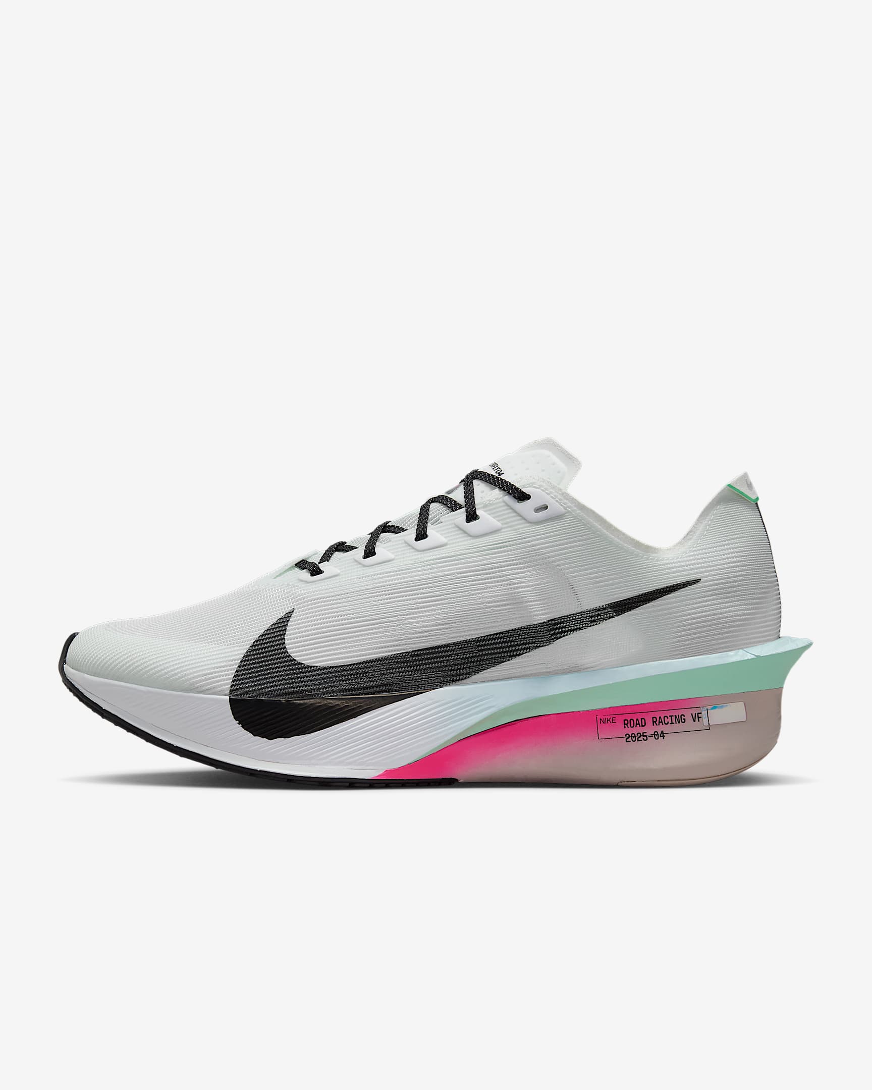 Nike Vaporfly 4 男子公路竞速跑步鞋 - 白色/透明粉/泡沫薄荷绿/黑