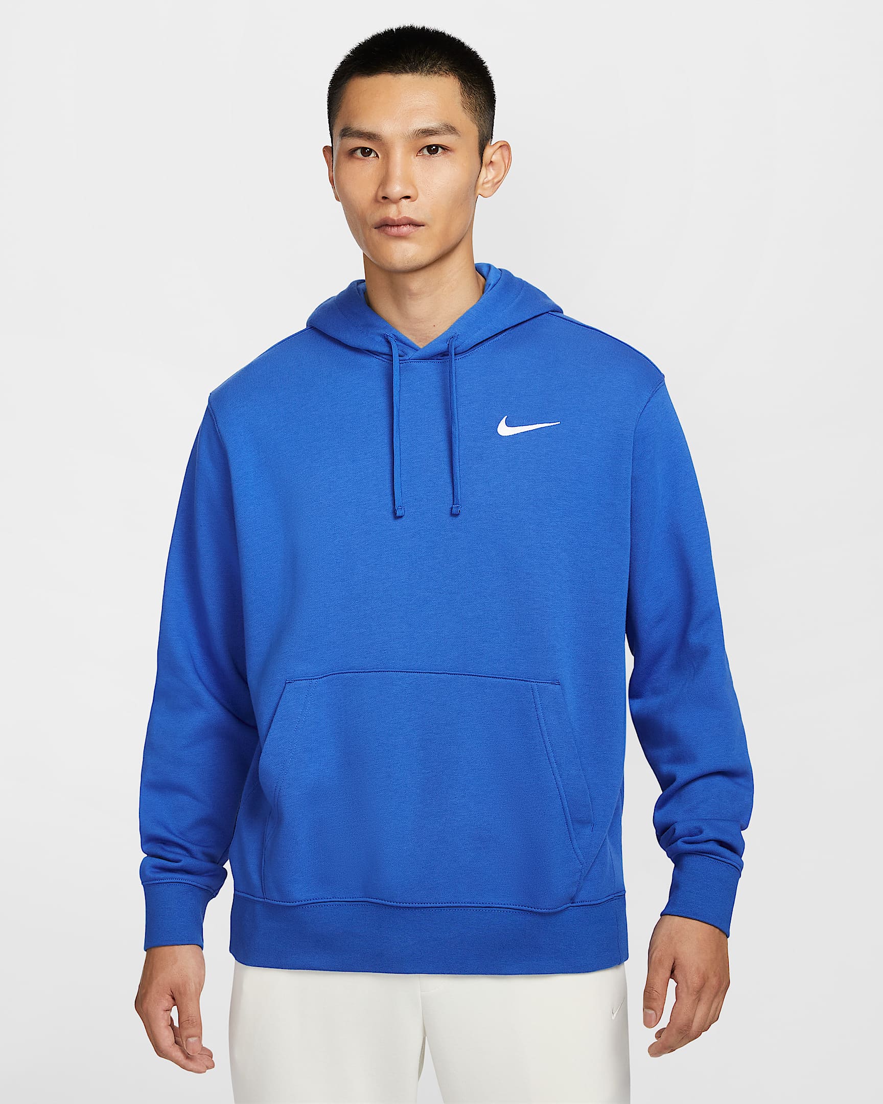 Nike Club 男子套头连帽衫 - 宝蓝/白色