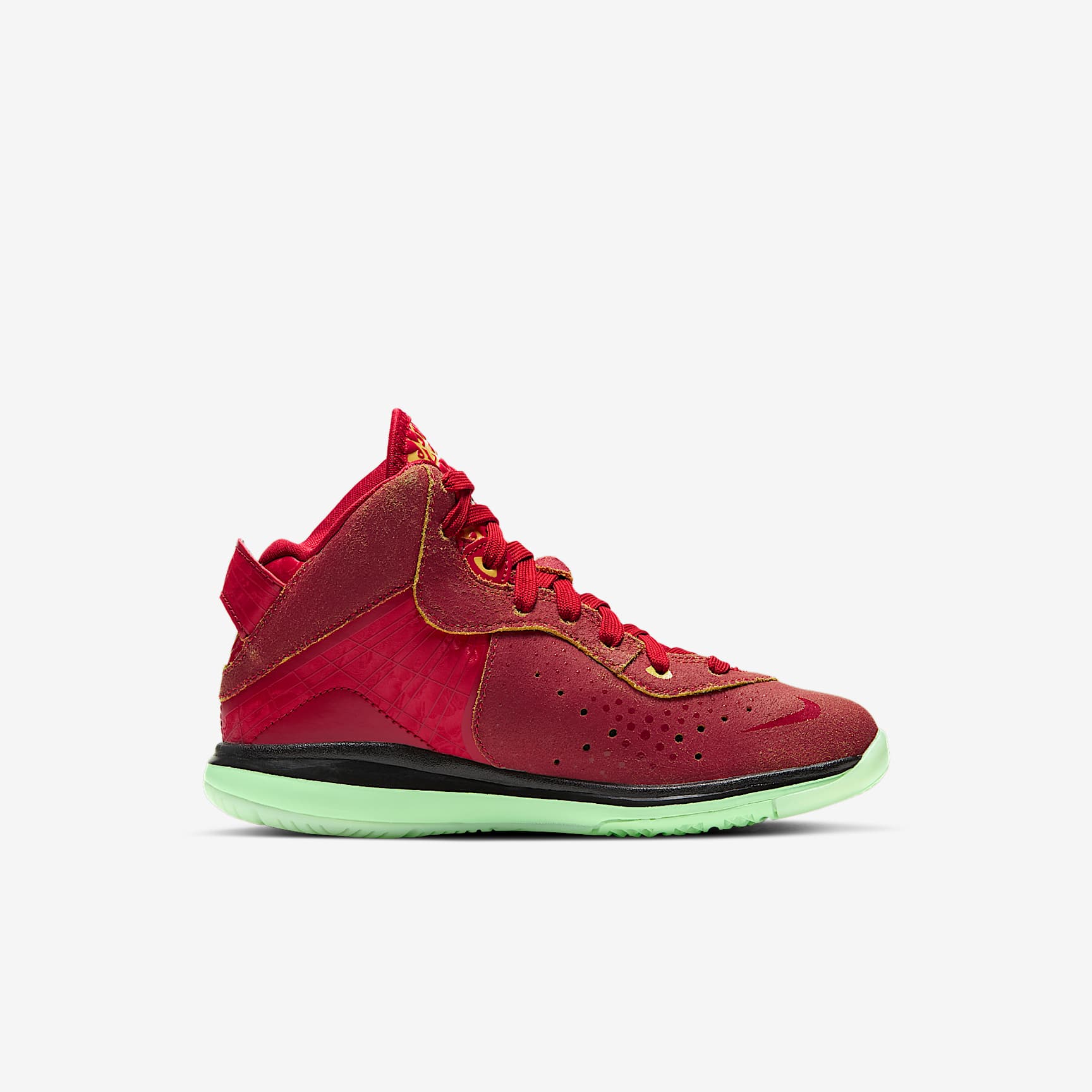 Nike LeBron VIII BP 幼童运动童鞋 - 健身红/Cucumber Calm/黑/黑