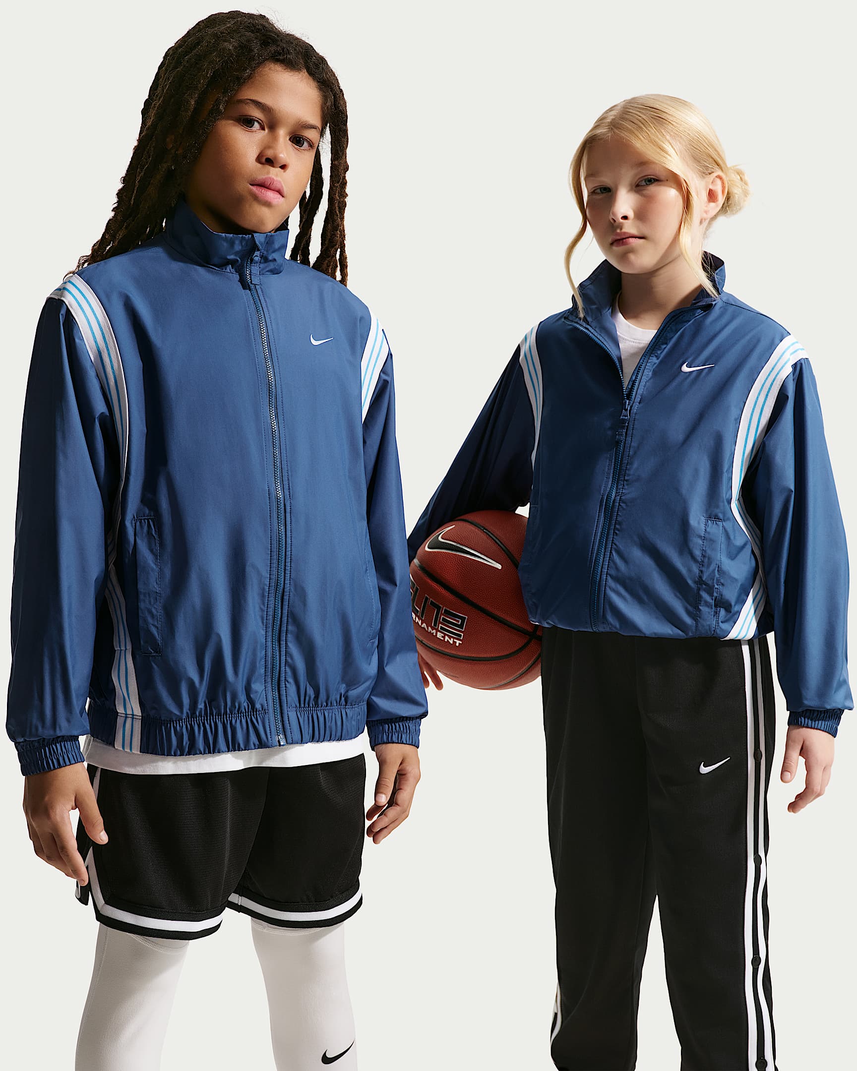 Nike Crossover Repel 大童拒水篮球夹克 - 神秘深海蓝/大学蓝/白色