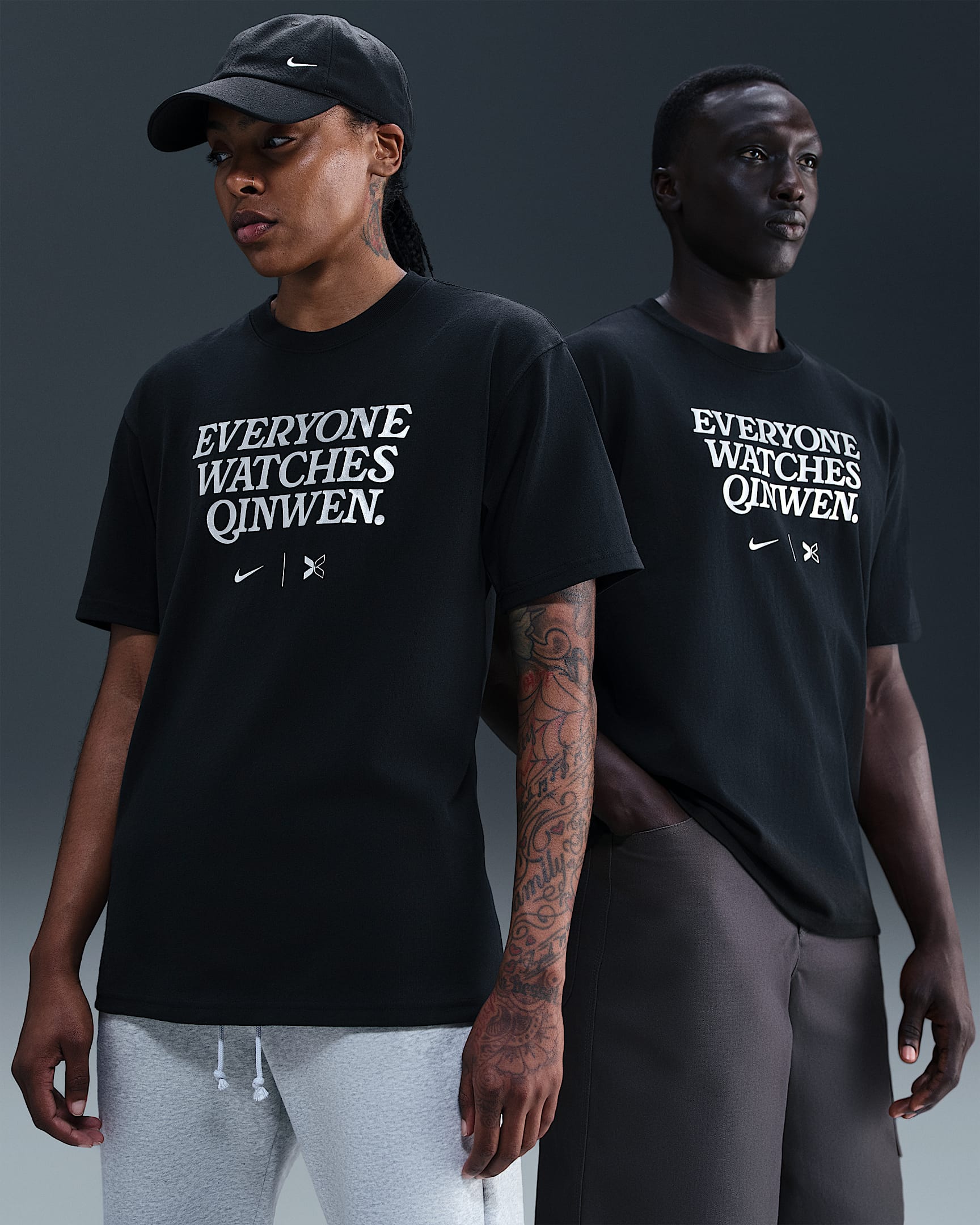 Nike 男子网球T恤 - 黑