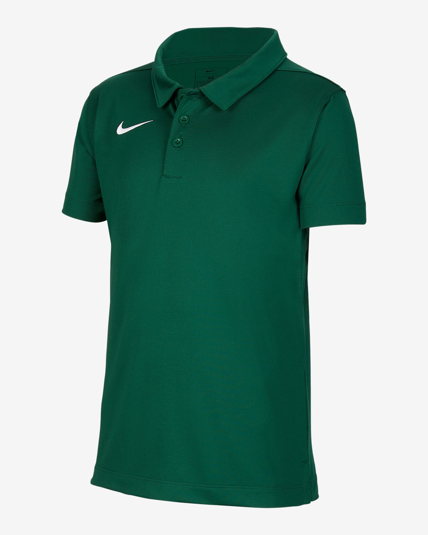 Nike Dri-FIT Stock 大童（男孩）速干翻领T恤 - 峡谷绿