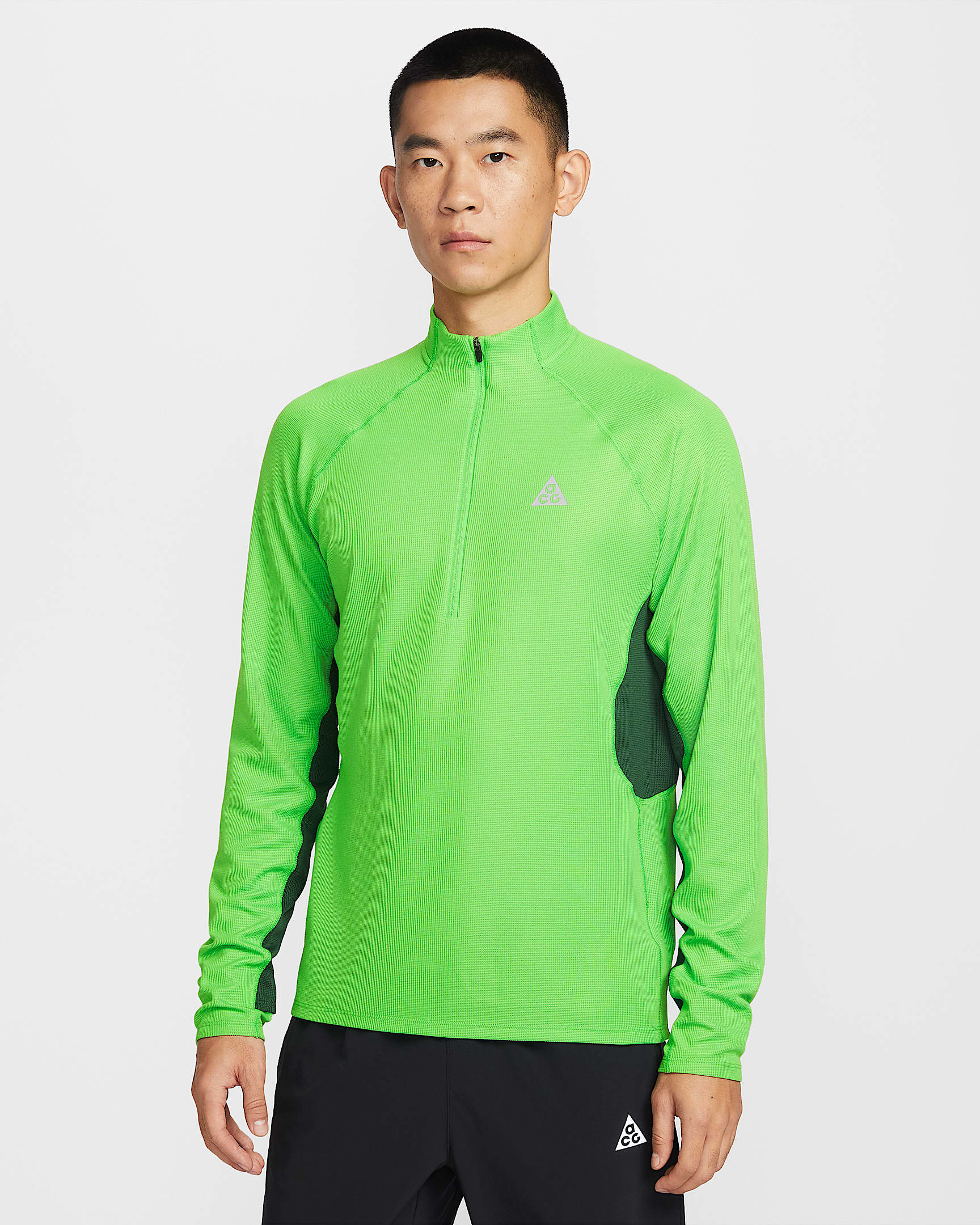 Nike ACG Dri-FIT 男子速干越野跑上衣 - 明绿/冷杉绿/山峰白