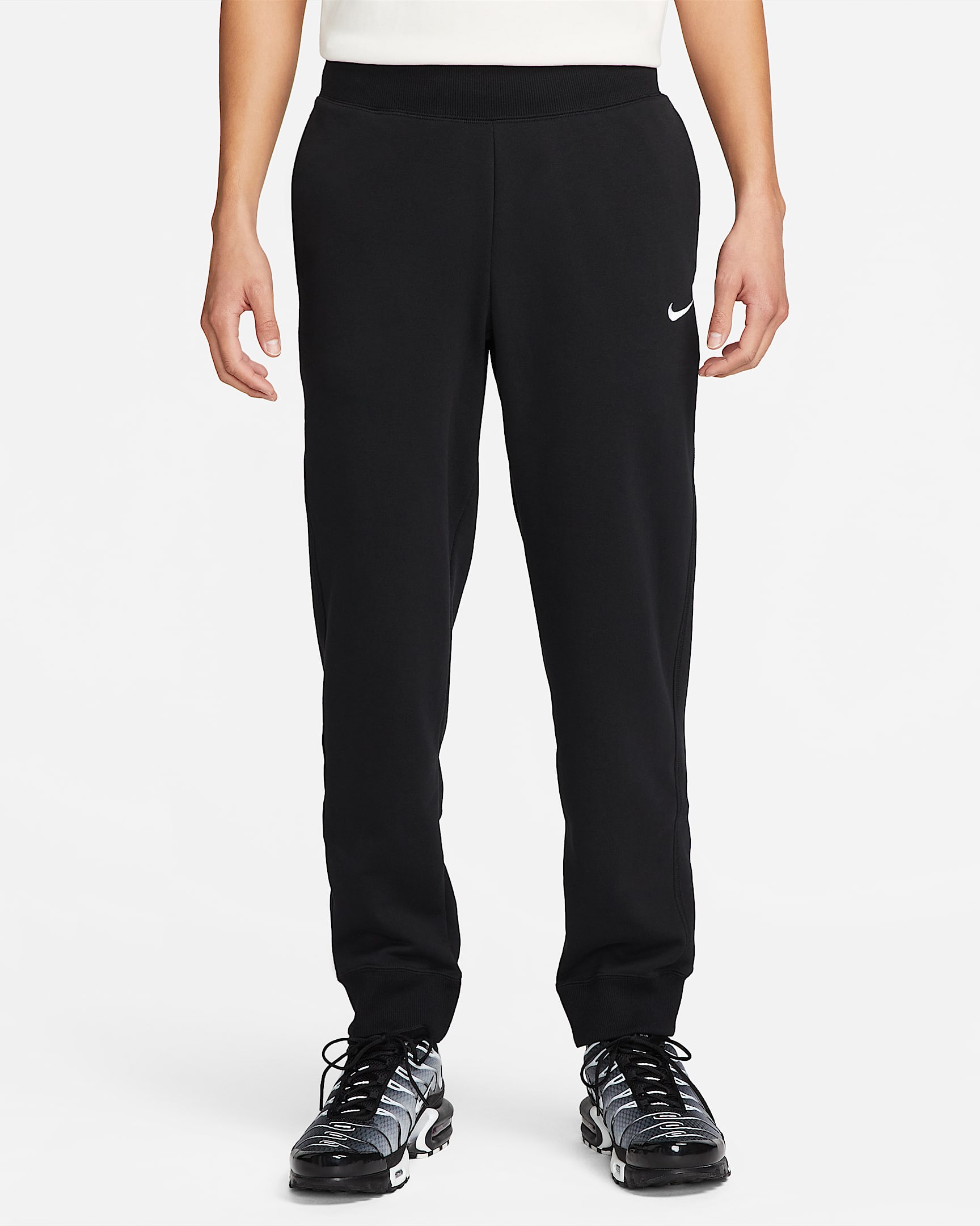 Nike 男子法式毛圈收口长裤 - 黑/黑