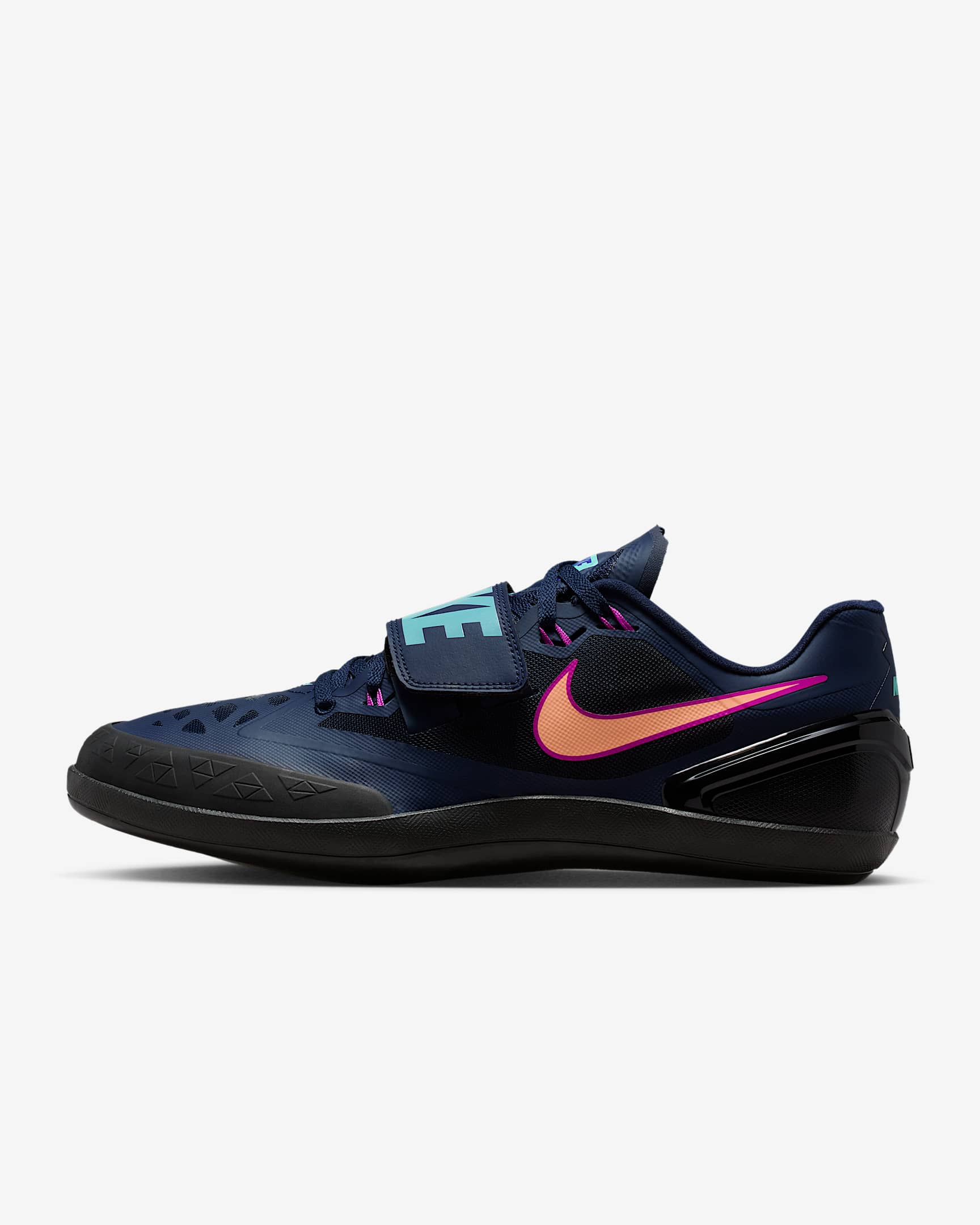 Nike Zoom Rotational 6 男子田径投掷鞋 - 黑曜石色/超级紫罗兰色/宝石绿/脉冲橙