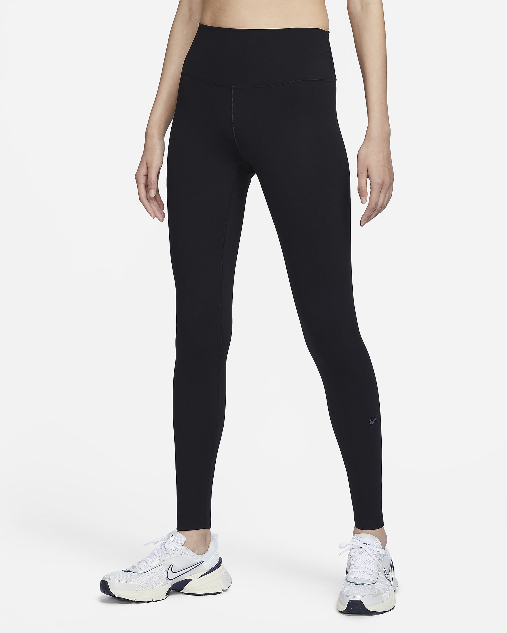 Nike One 女子速干高腰紧身裤 - 黑/黑