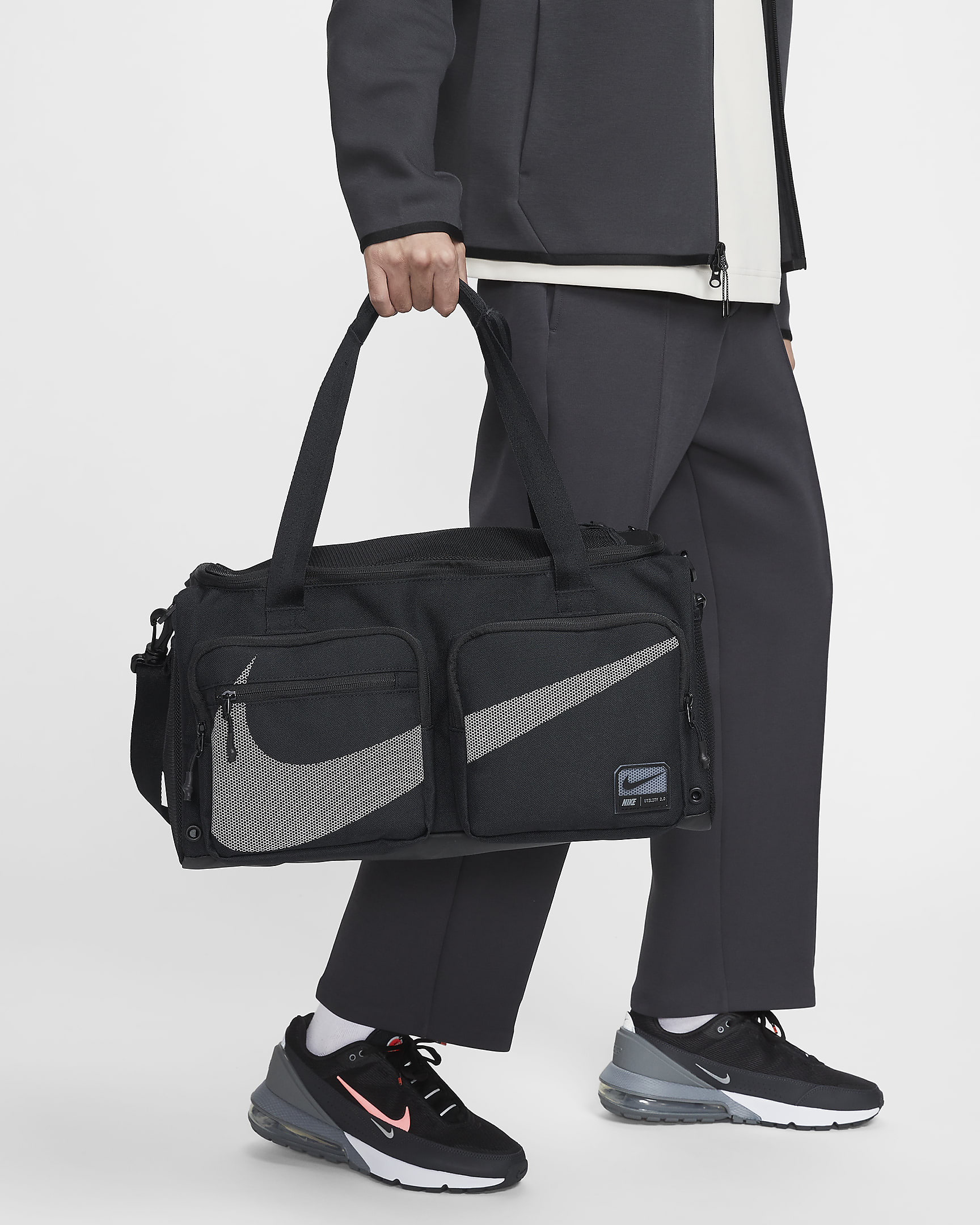 Nike Utility Power 2.0 行李包 - 黑/黑/暗烟灰
