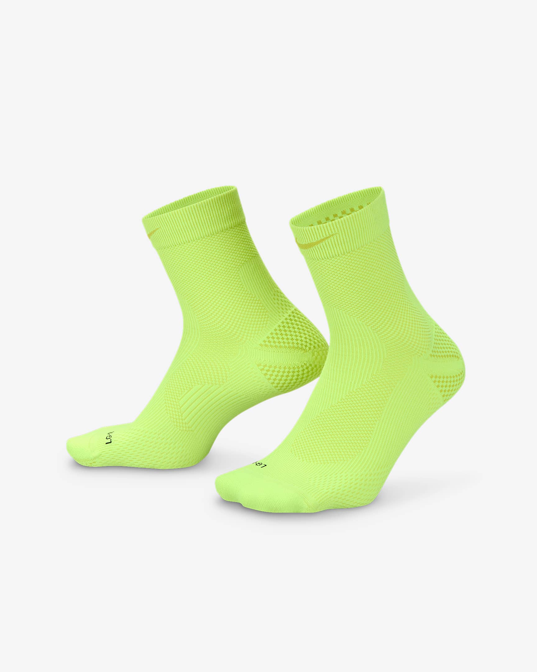 Nike Running Lightweight Micro Crew 速干运动短袜(1 双) - 荧光黄/仙人掌绿/黑/仙人掌绿