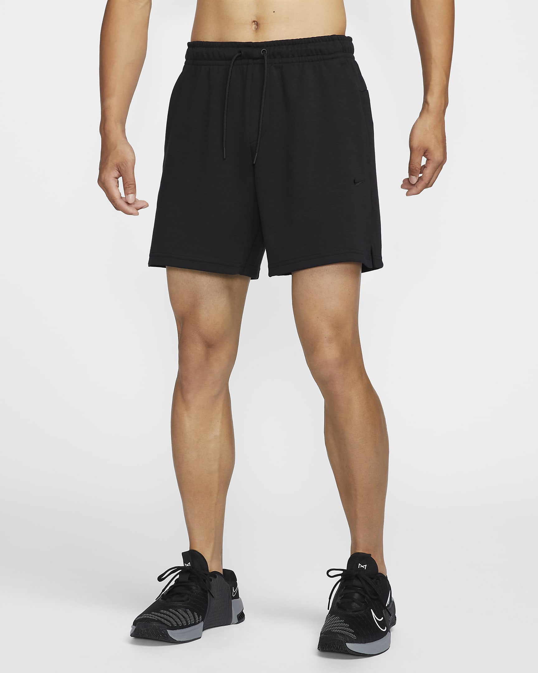 Nike Primary Fleece Dri-FIT 男子防晒透气速干针织运动短裤（无衬裤） - 黑/黑