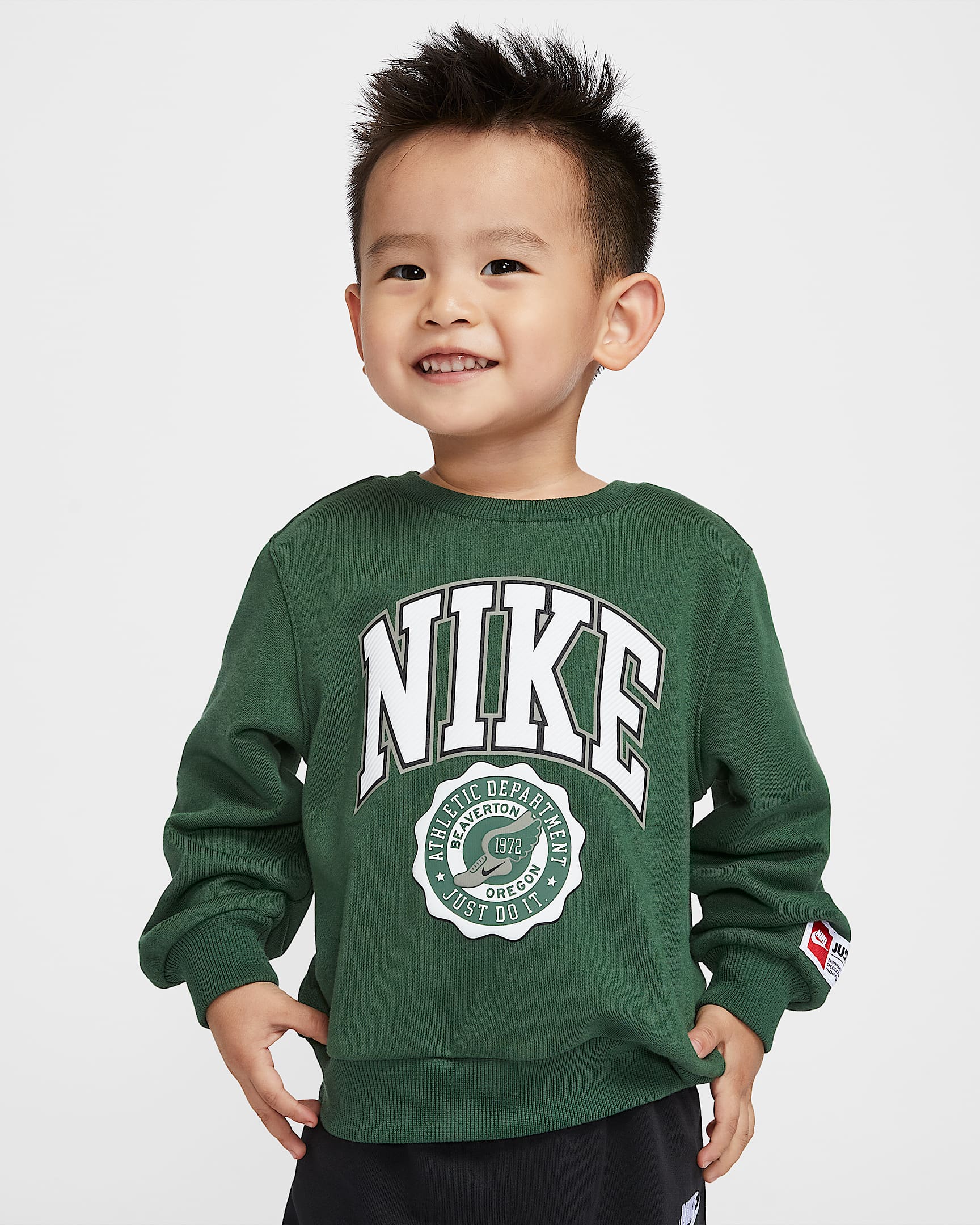 Nike Sportswear 婴童印花圆领上衣 - 冷杉绿