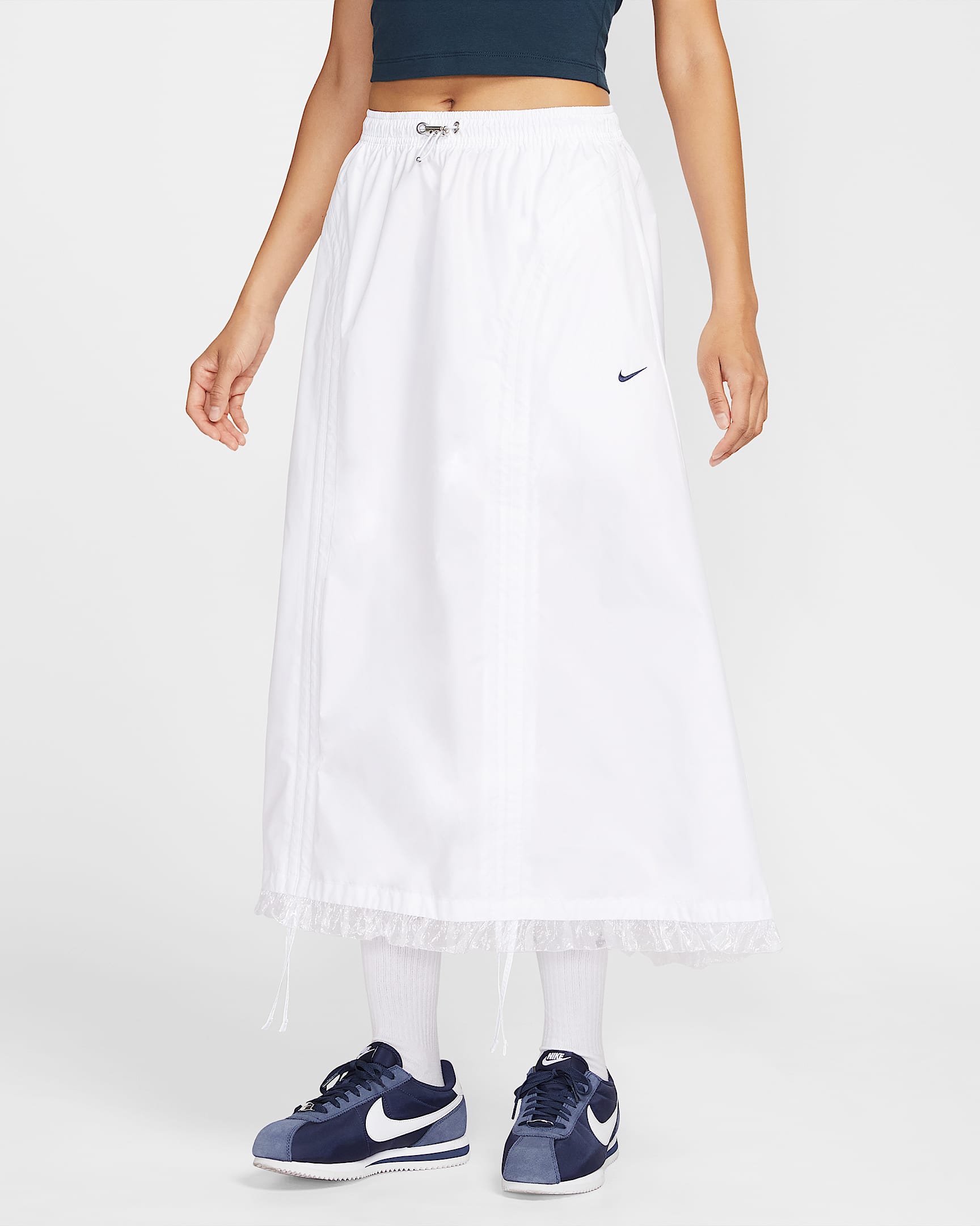 Nike Sportswear 女子褶饰梭织半身裙 - 白色