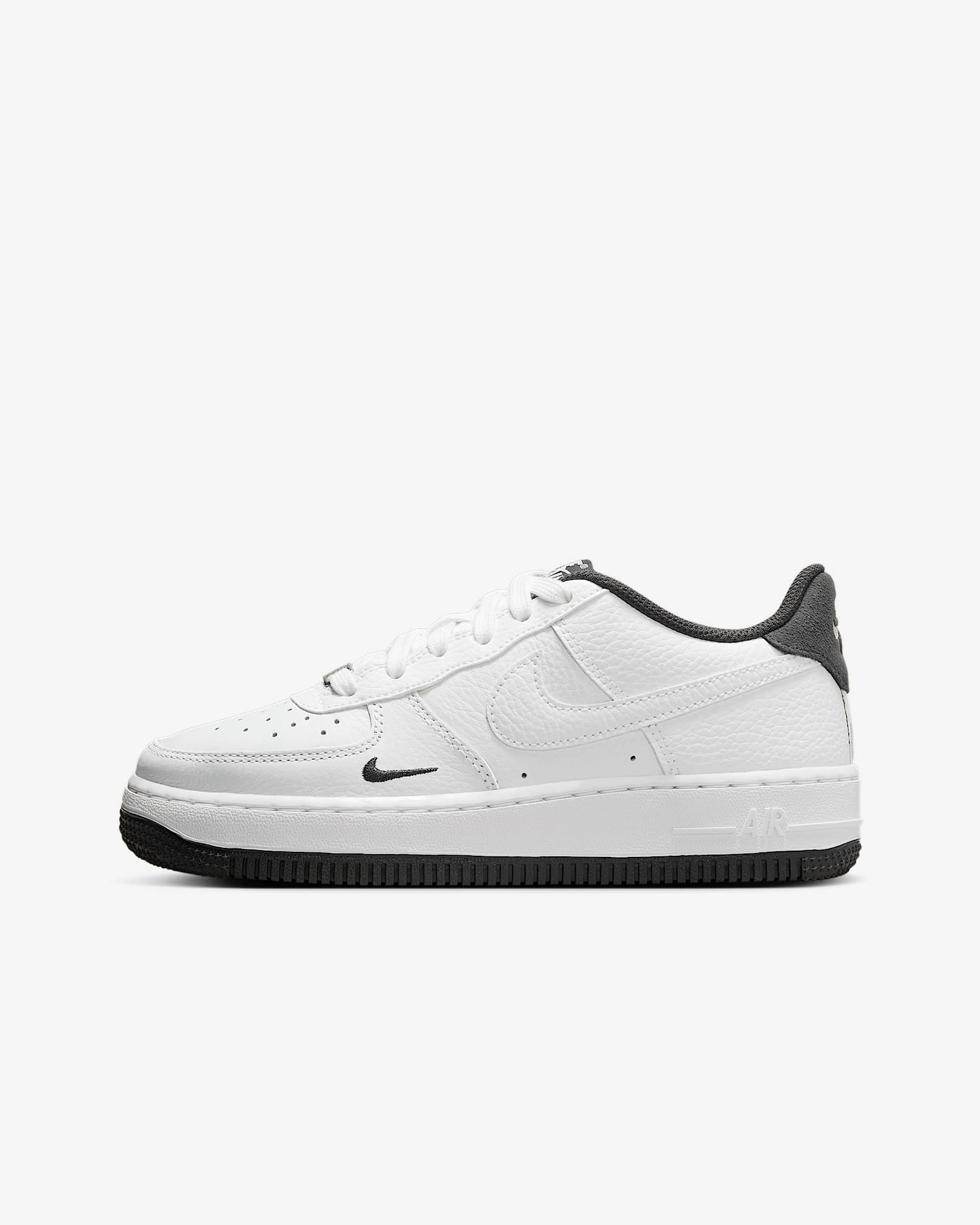 Nike Air Force 1 LV8 大童空军一号运动鞋 - 白色/煤黑/白色