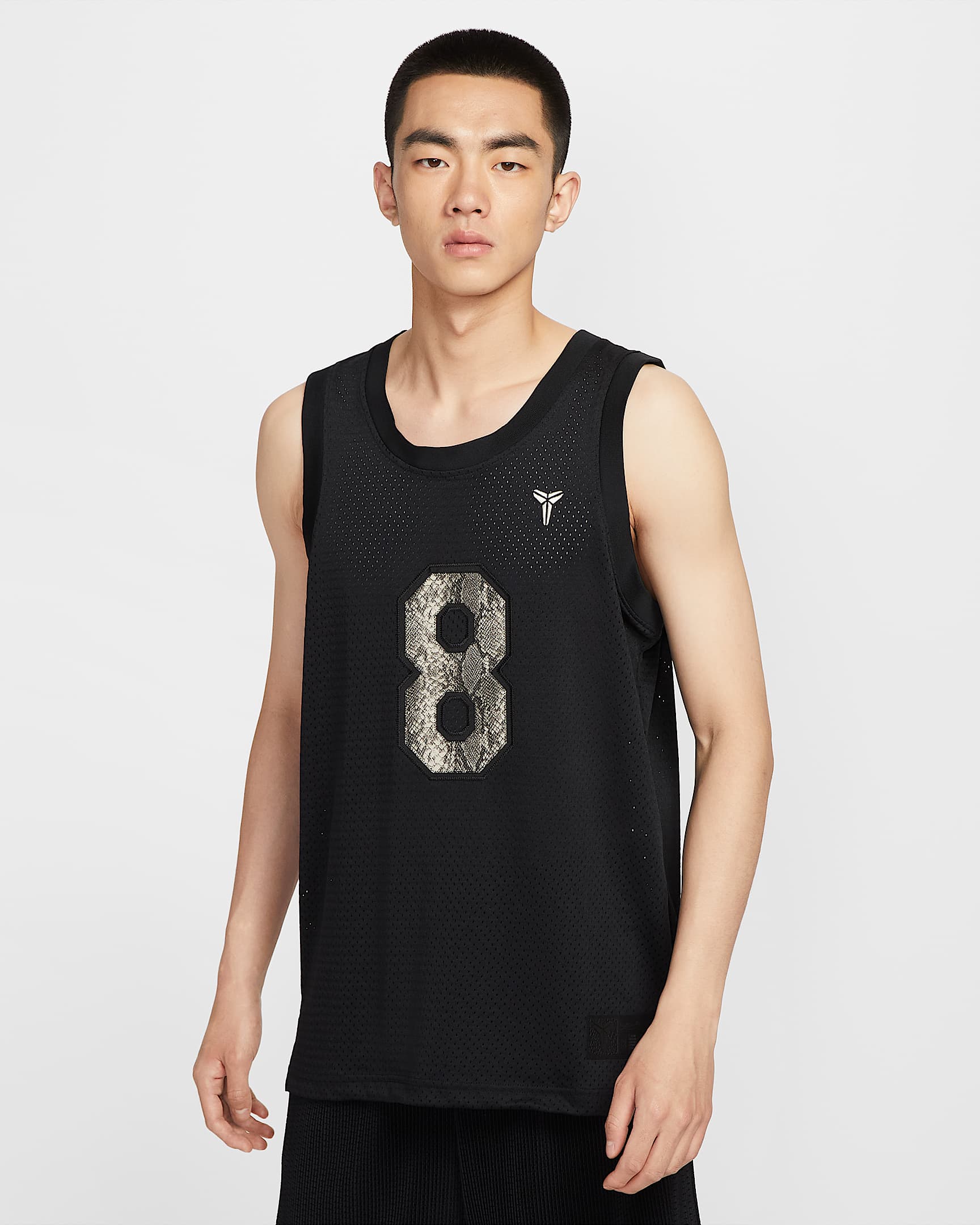 Kobe 科比男子速干篮球球衣 - 黑/沙堆白