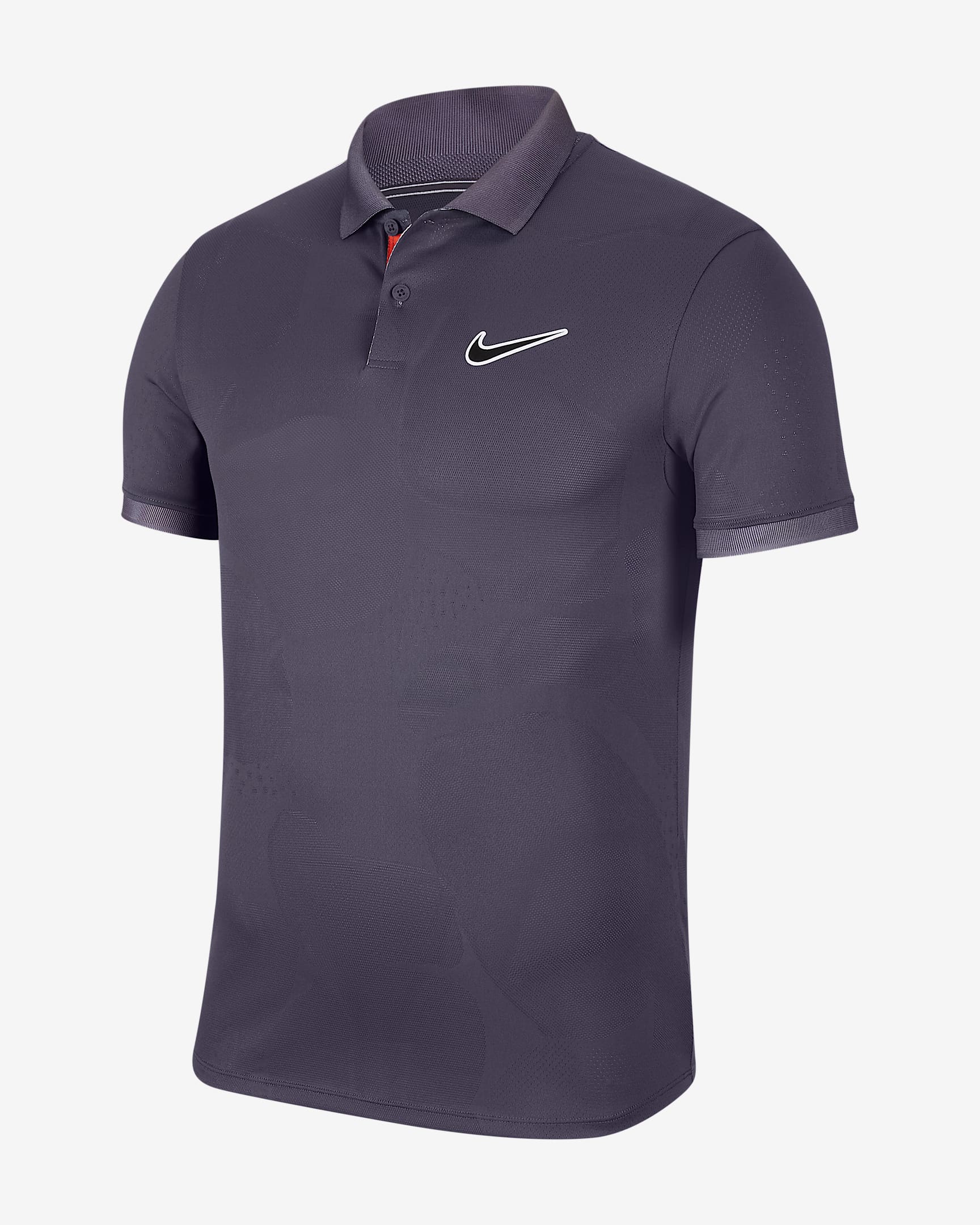 NikeCourt Breathe Advantage 男子网球翻领T恤 - 铁架黑/灰黑