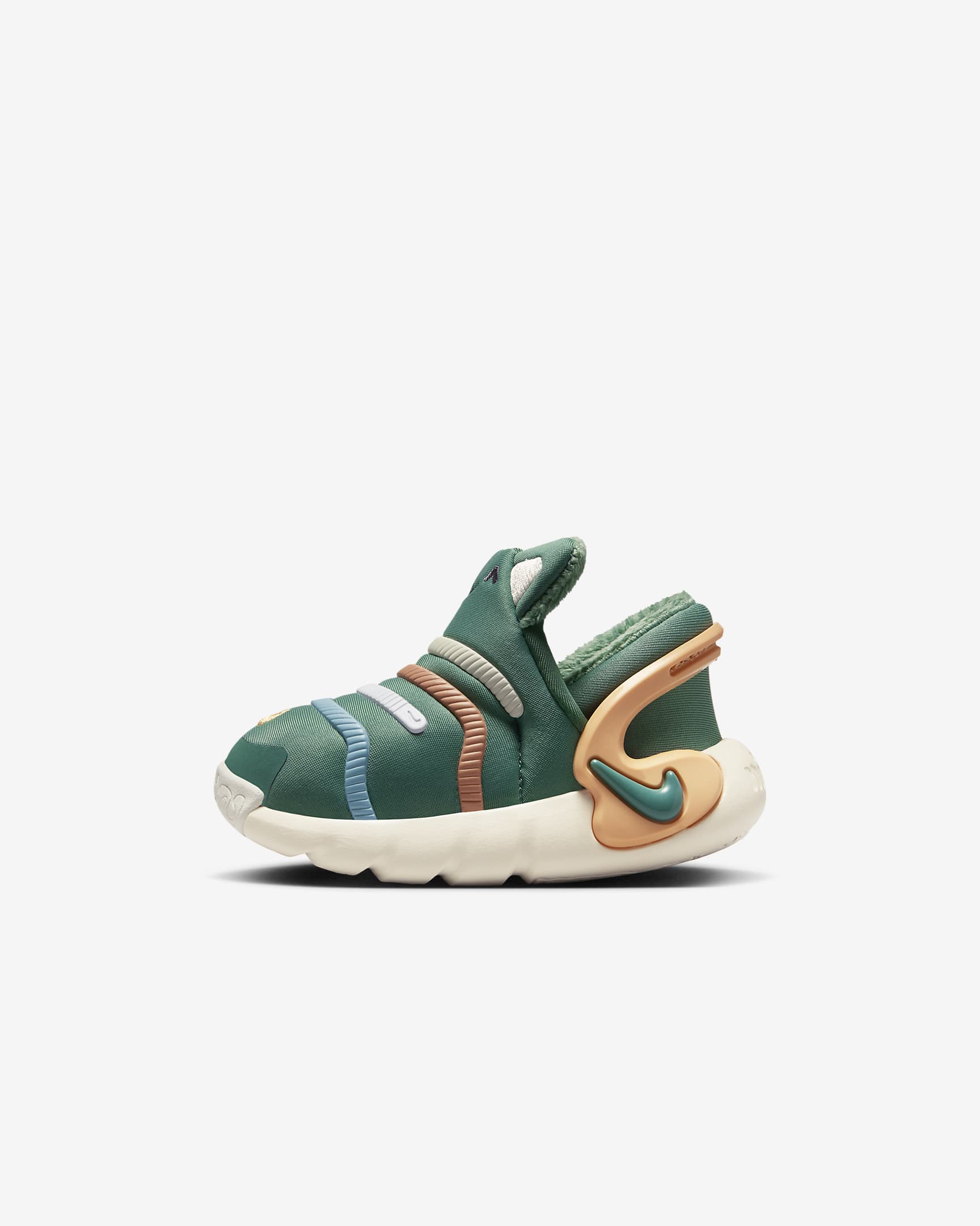 Nike Dynamo 2 EasyOn 耐克毛毛虫婴童一脚蹬易穿脱运动鞋 - 海岸绿/天体金/足球灰/海岸绿