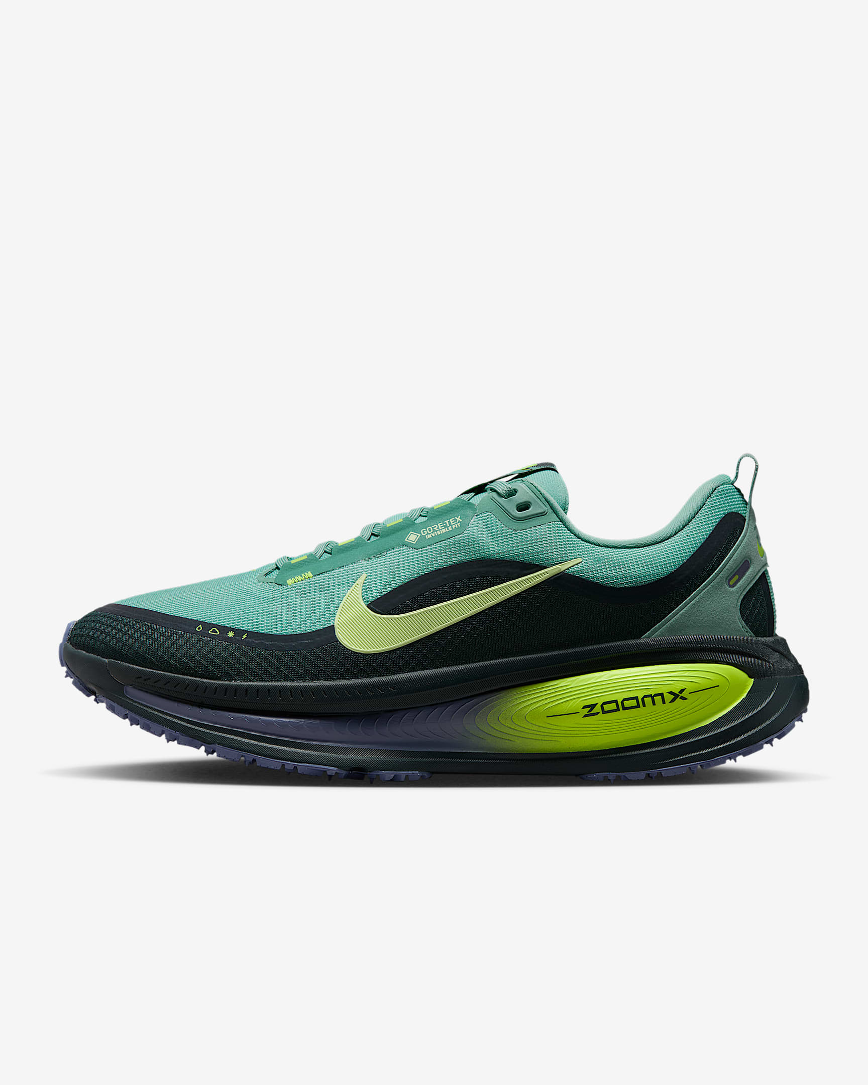 Nike Vomero 18 GORE-TEX 耐克迈柔男子反光装饰公路跑步鞋 - 海藻绿/加农绿/荧光黄/微黄绿