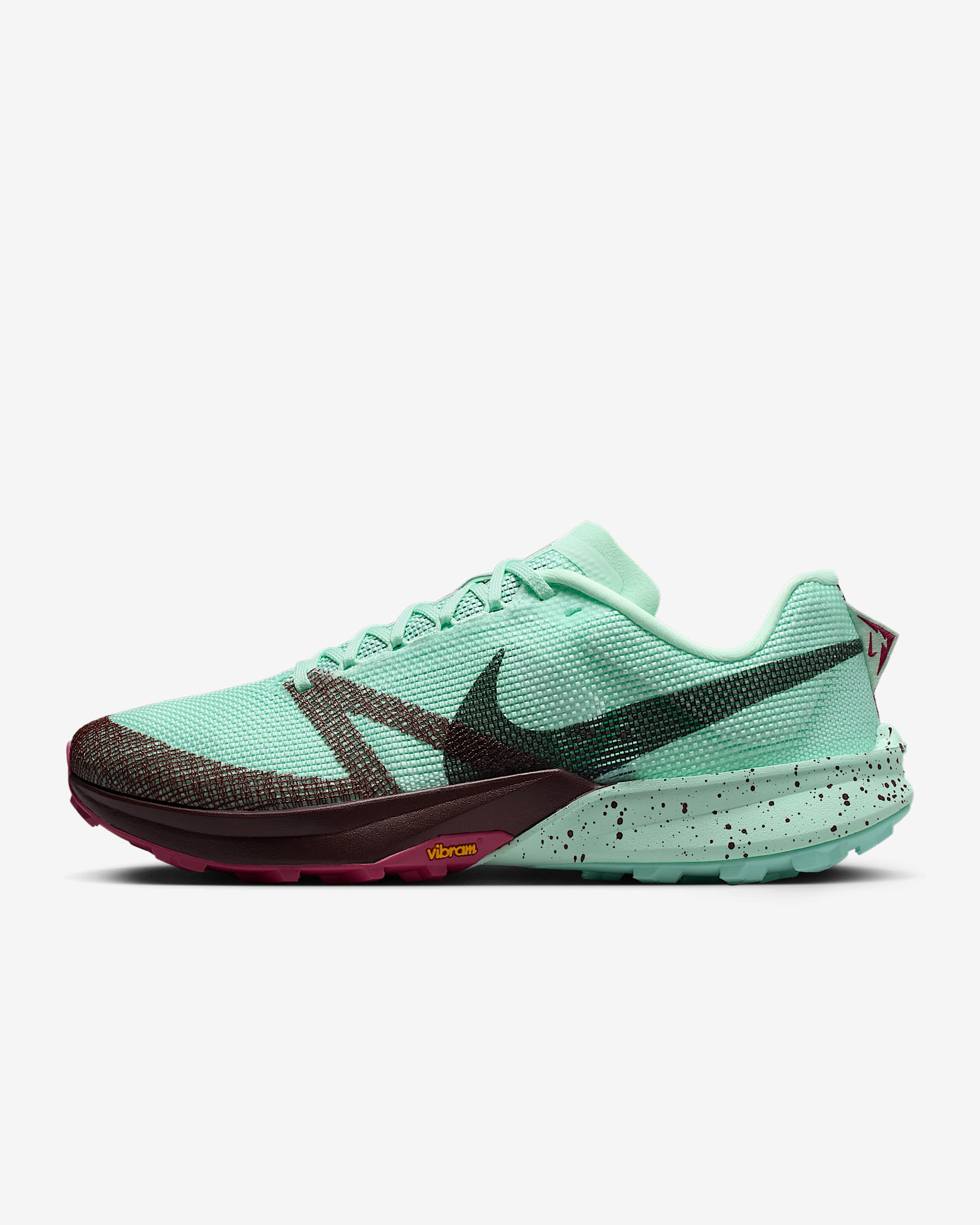 Nike Kiger 10 男子越野跑步鞋 - 泡沫薄荷绿/鲜亮勃艮第酒红/甜菜红/海藻绿
