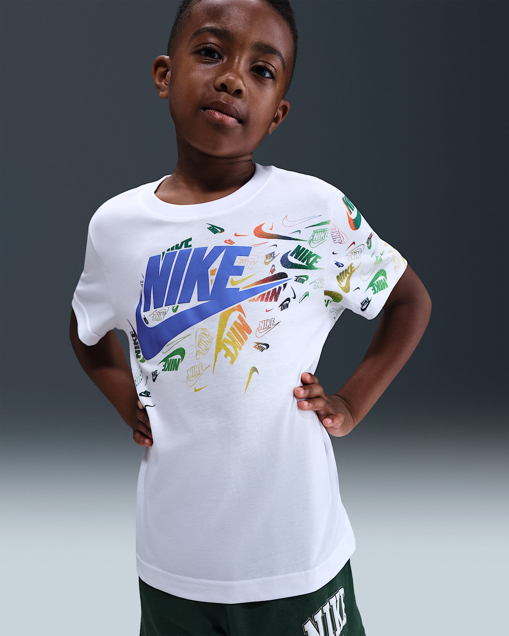 Nike Club Revealed 幼童T恤 - 白色
