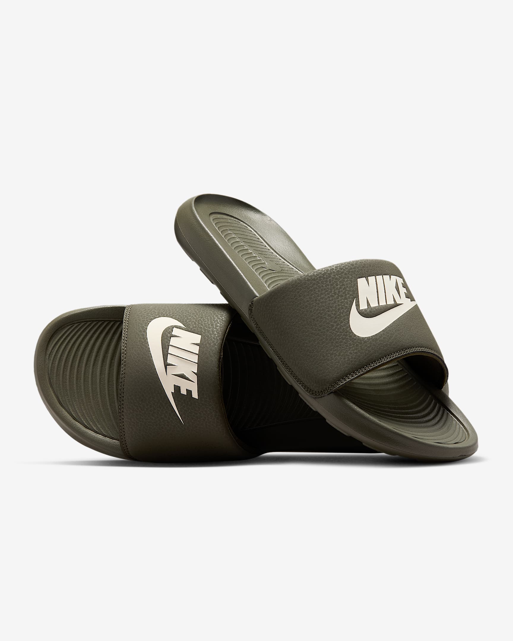 Nike Victori One 男子拖鞋 - 军裤卡其/军裤卡其/帆白