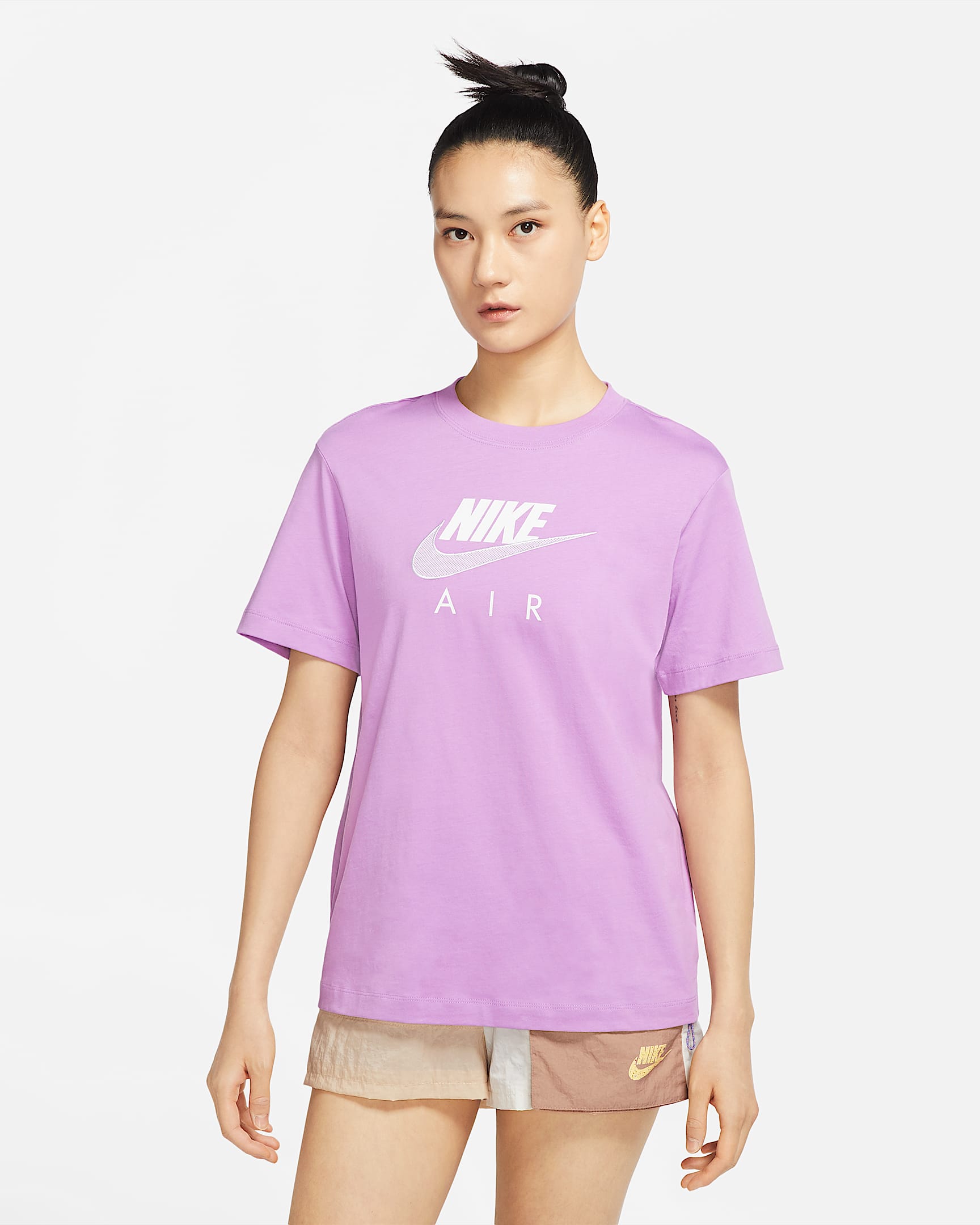 Nike Air 女子男友风上衣 - 冲击紫/白色