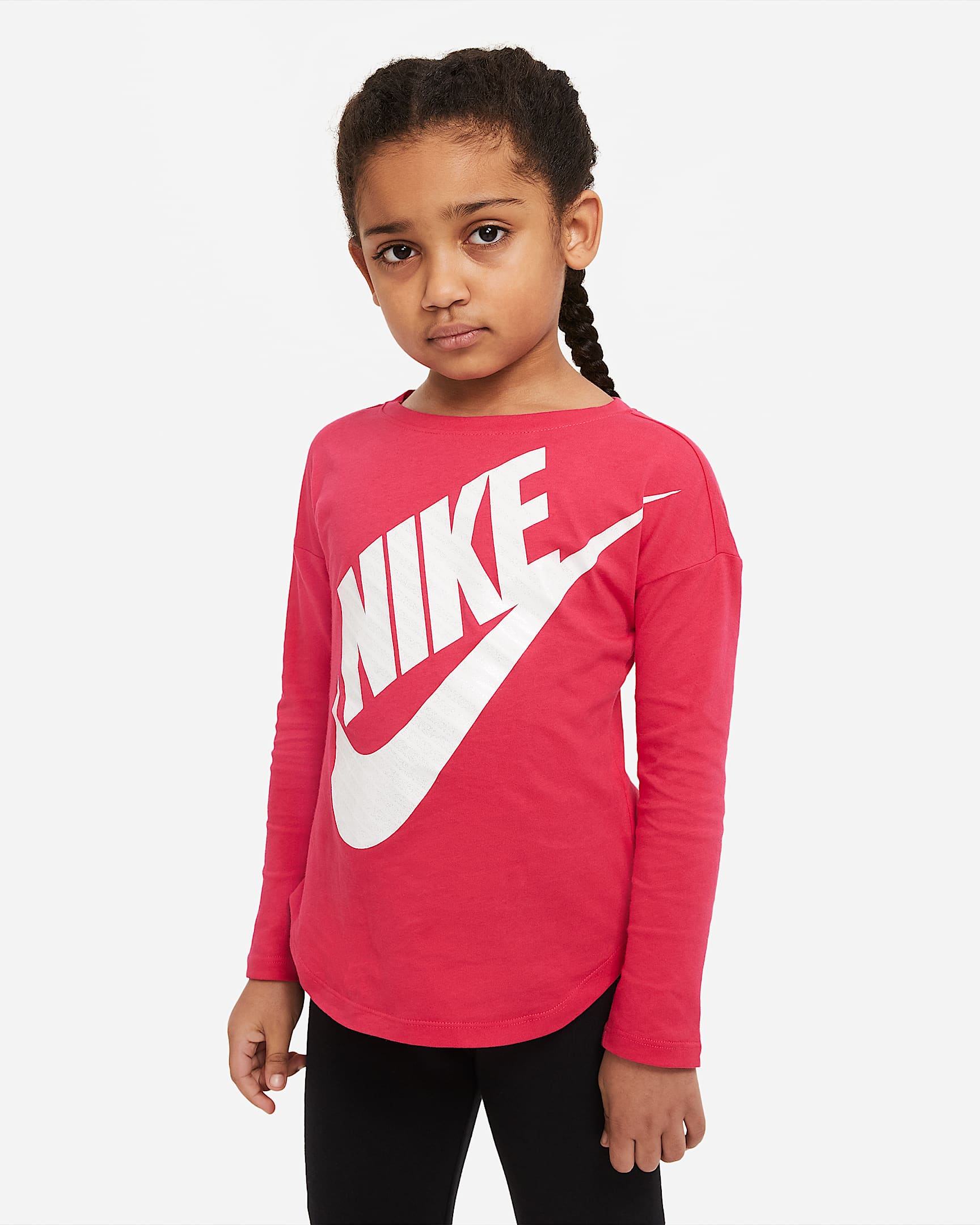 Nike 幼童长袖T恤 - 灯草粉