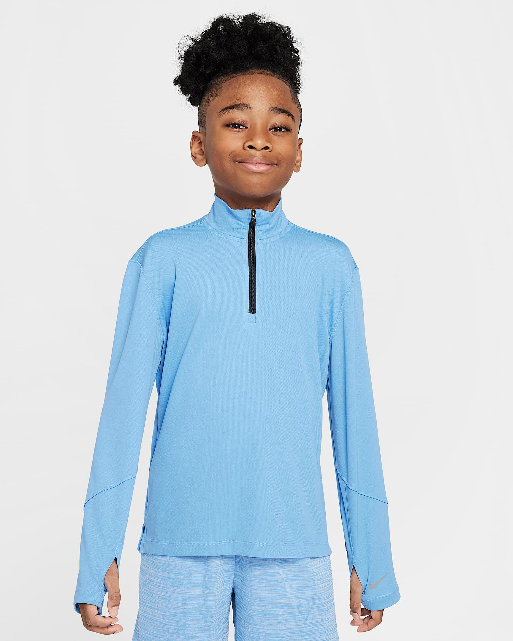 Nike Multi Dri-FIT 大童(男孩)防晒速干长袖上衣 - 张扬蓝