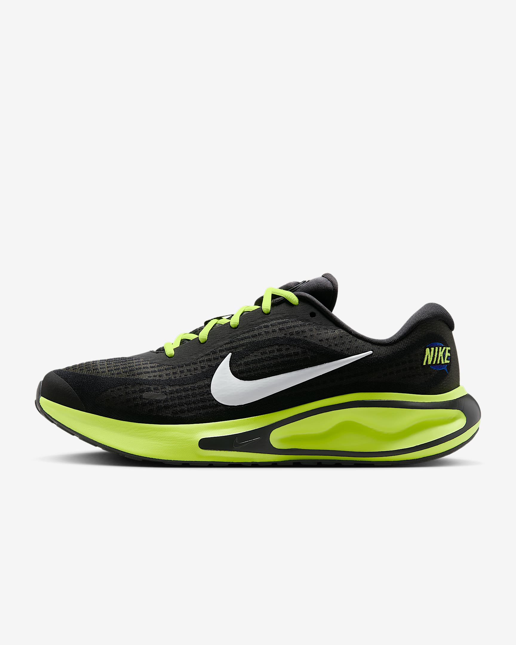 Nike Journey Run 男子公路跑步鞋 - 黑/荧光黄/煤黑/白色