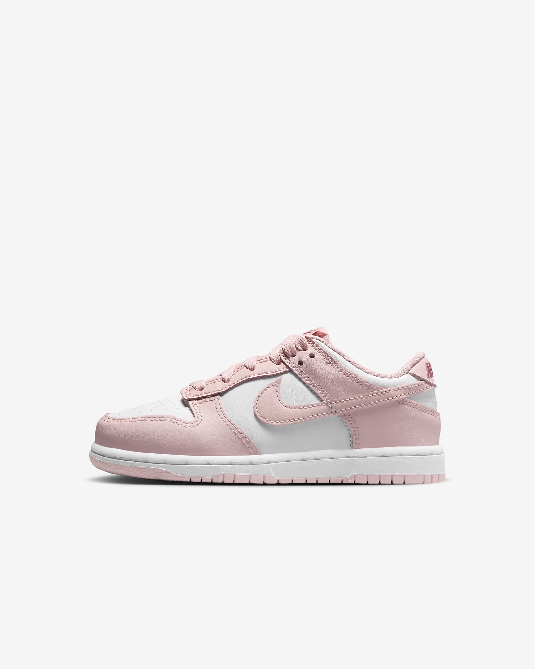 Nike Dunk Low 幼童运动鞋 - 白色/石榴红/釉粉