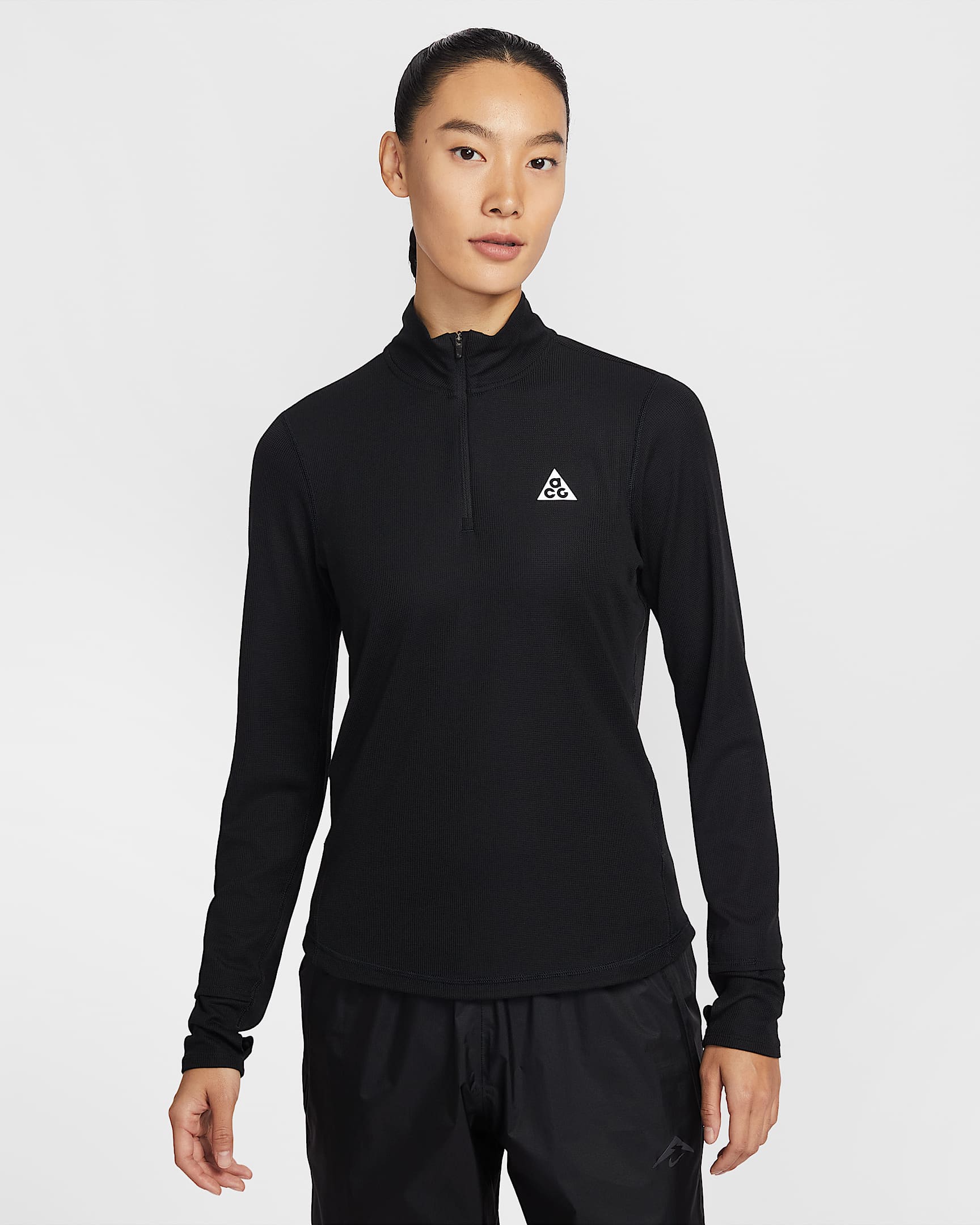 Nike ACG Dri-FIT 女子速干越野跑上衣 - 黑/黑/山峰白