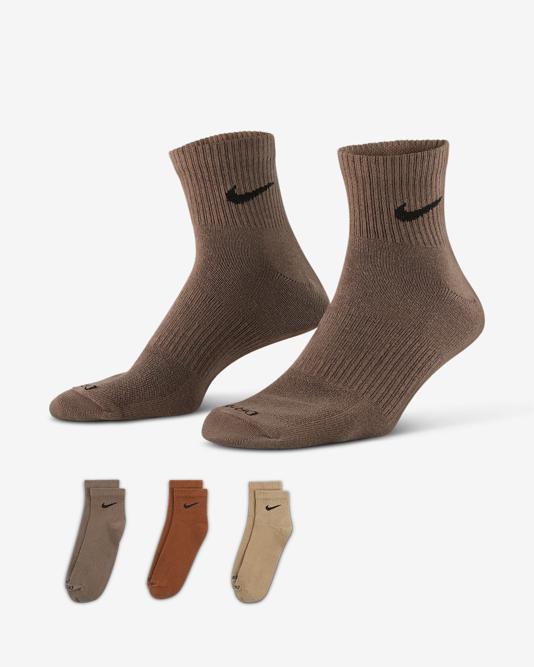 Nike Everyday Plus Lightweight 速干训练短袜(3 双) - 多色