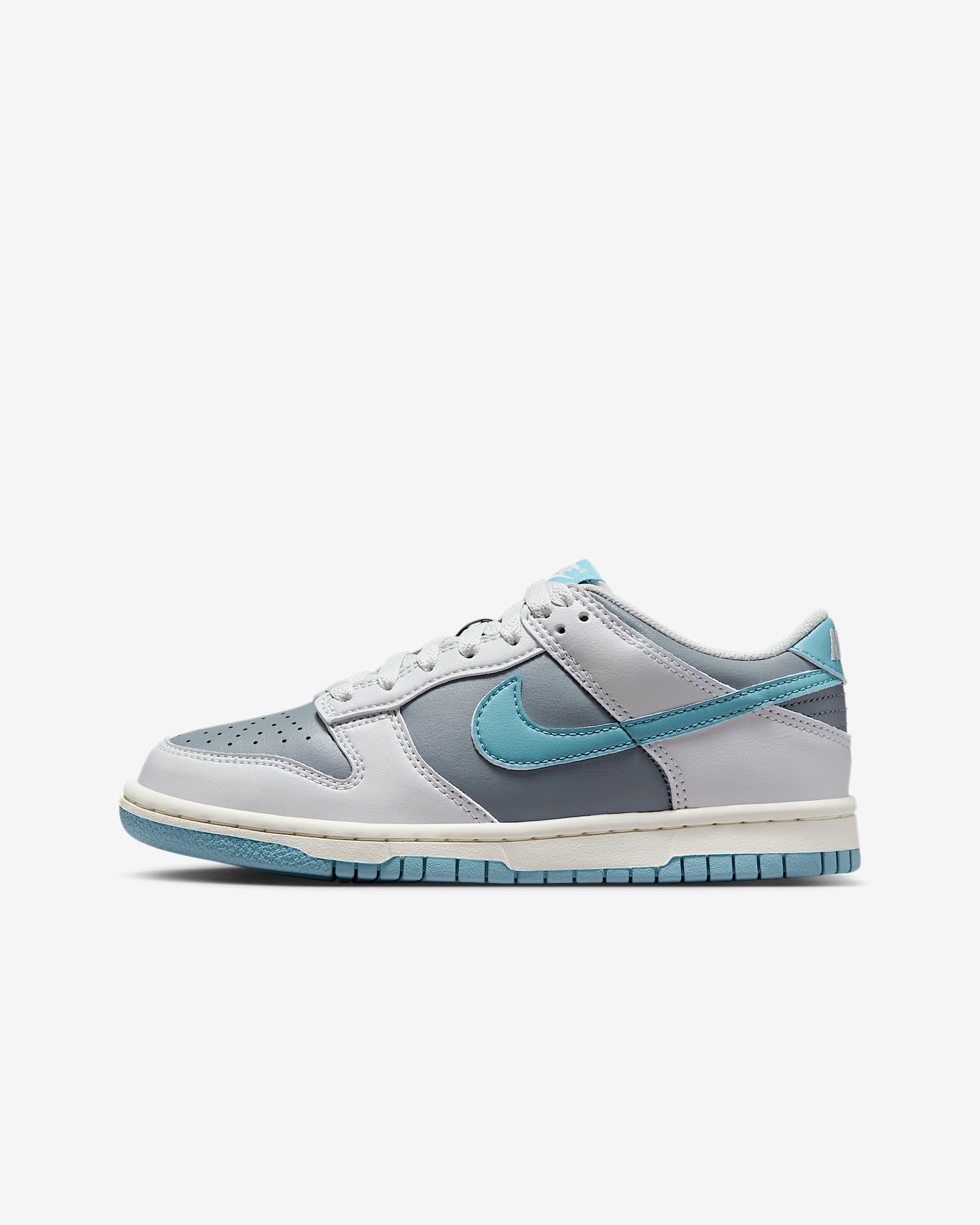 Nike Dunk Low 大童运动鞋板鞋 - 尘光子色/烟灰/帆白/牛仔蓝绿