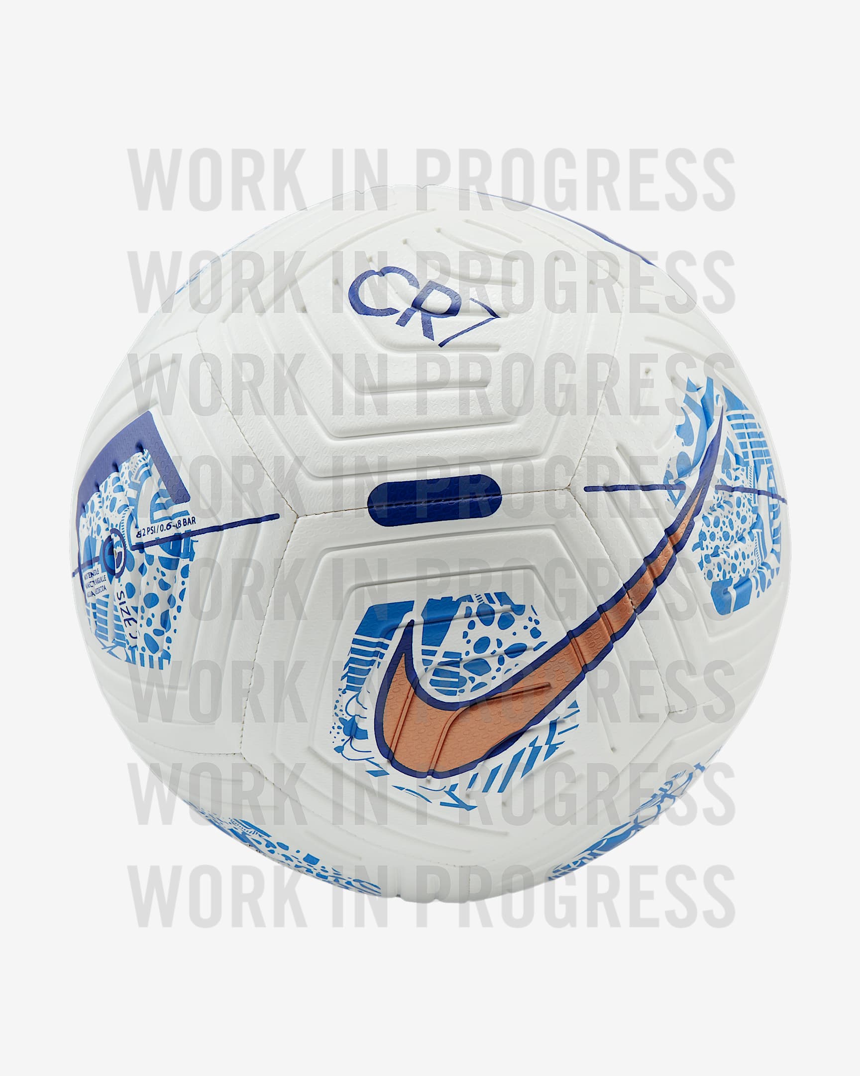 Nike Strike CR7 耐克C罗系列足球 - 白色/金属铜/和谐蓝