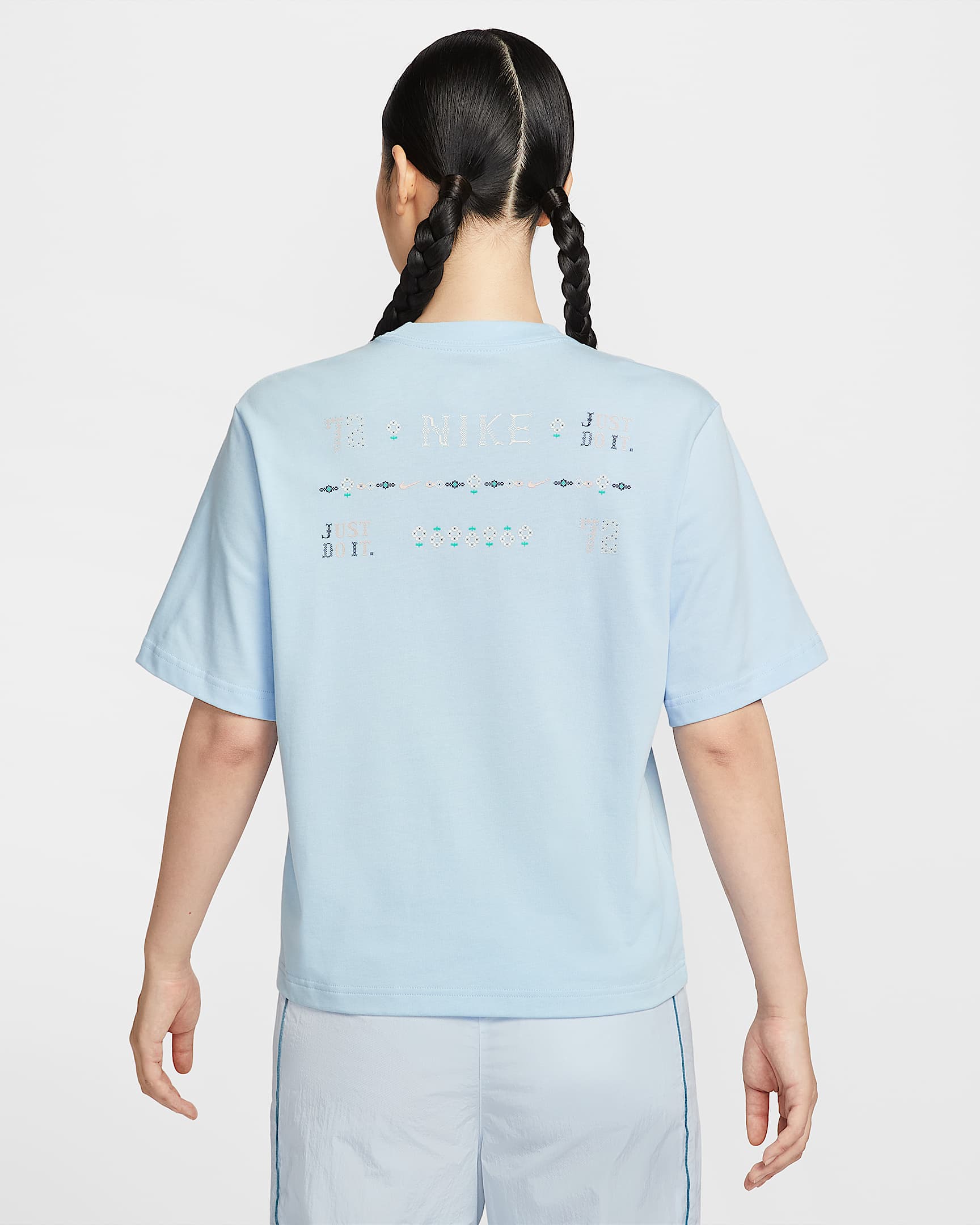Nike Sportswear 女子宽松T恤 - 天青石蓝