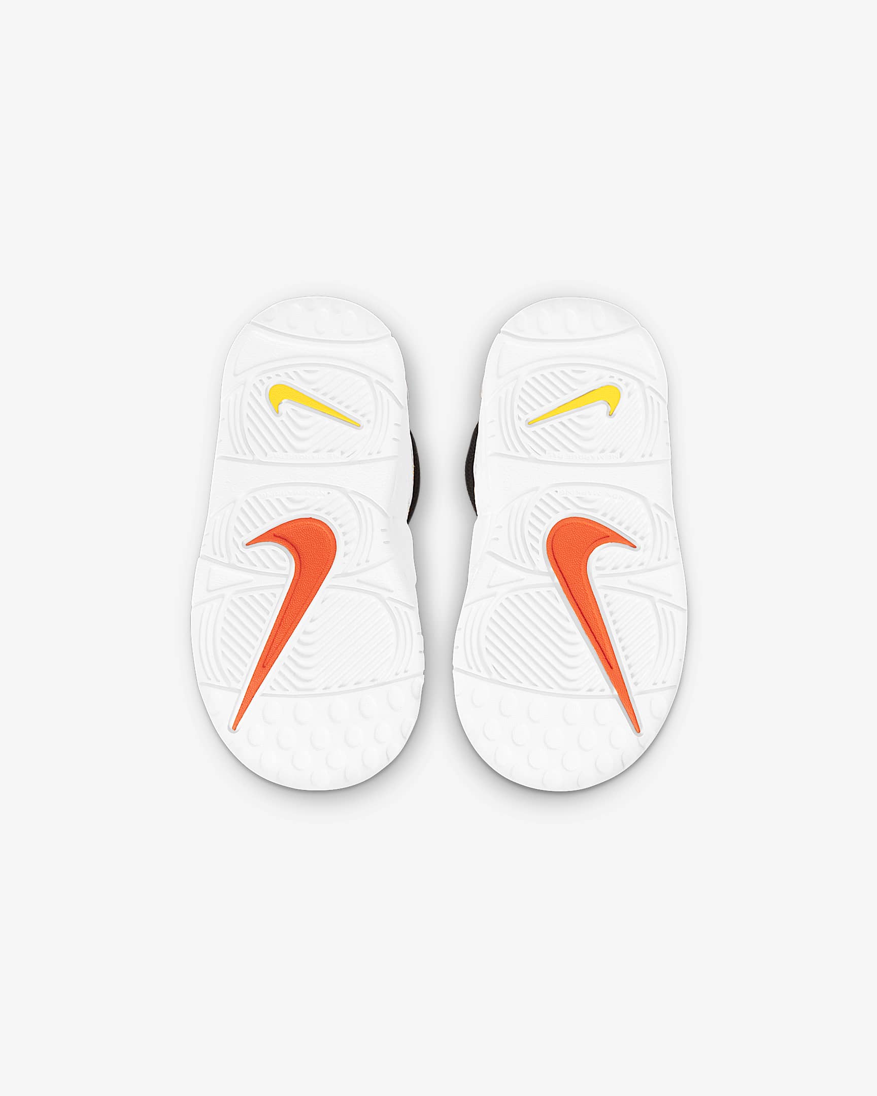 Nike Air More Uptempo (TD) 婴童运动童鞋 - 白色/队橙/黑/大学金