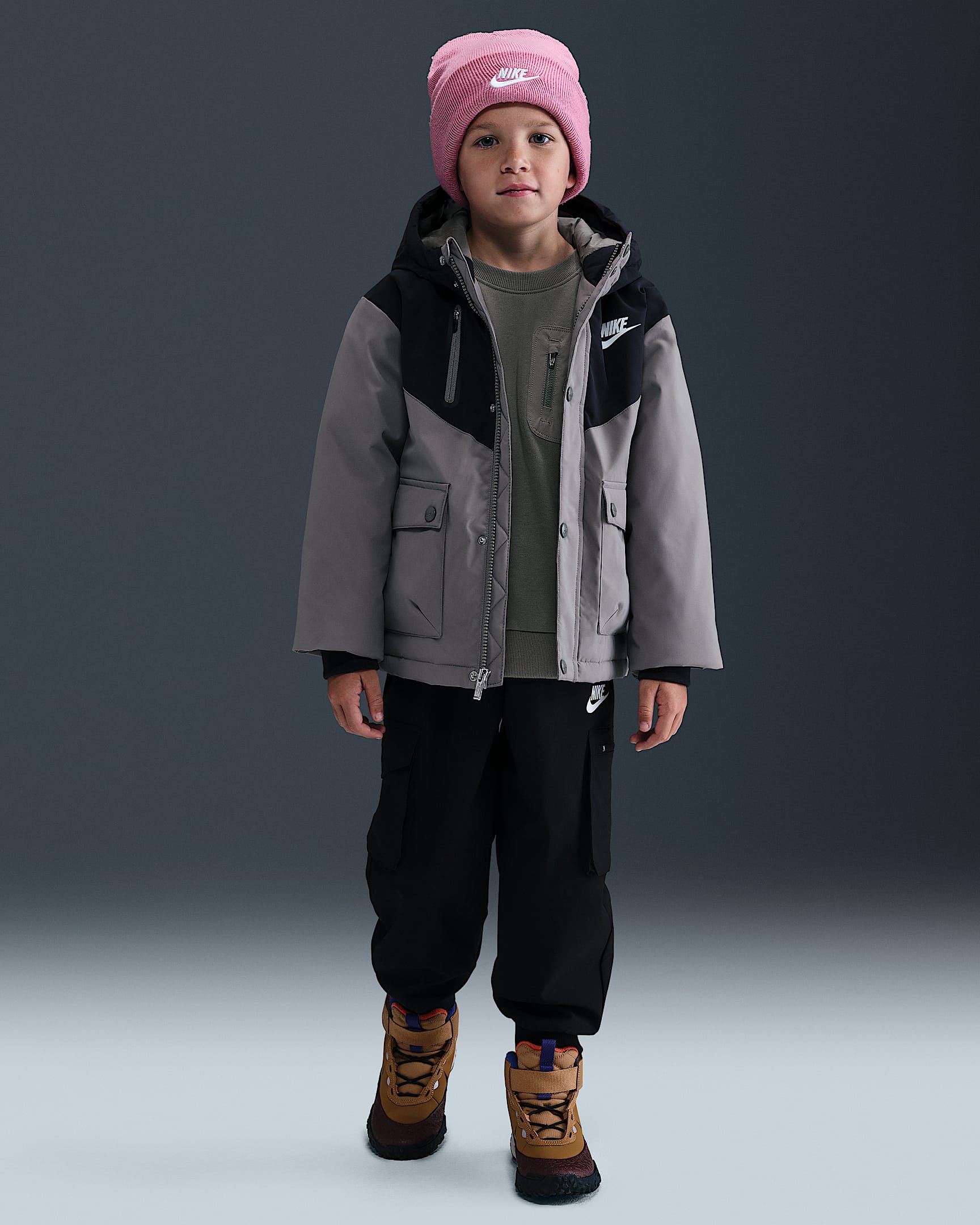Nike 幼童三防户外加绒长裤 - 黑