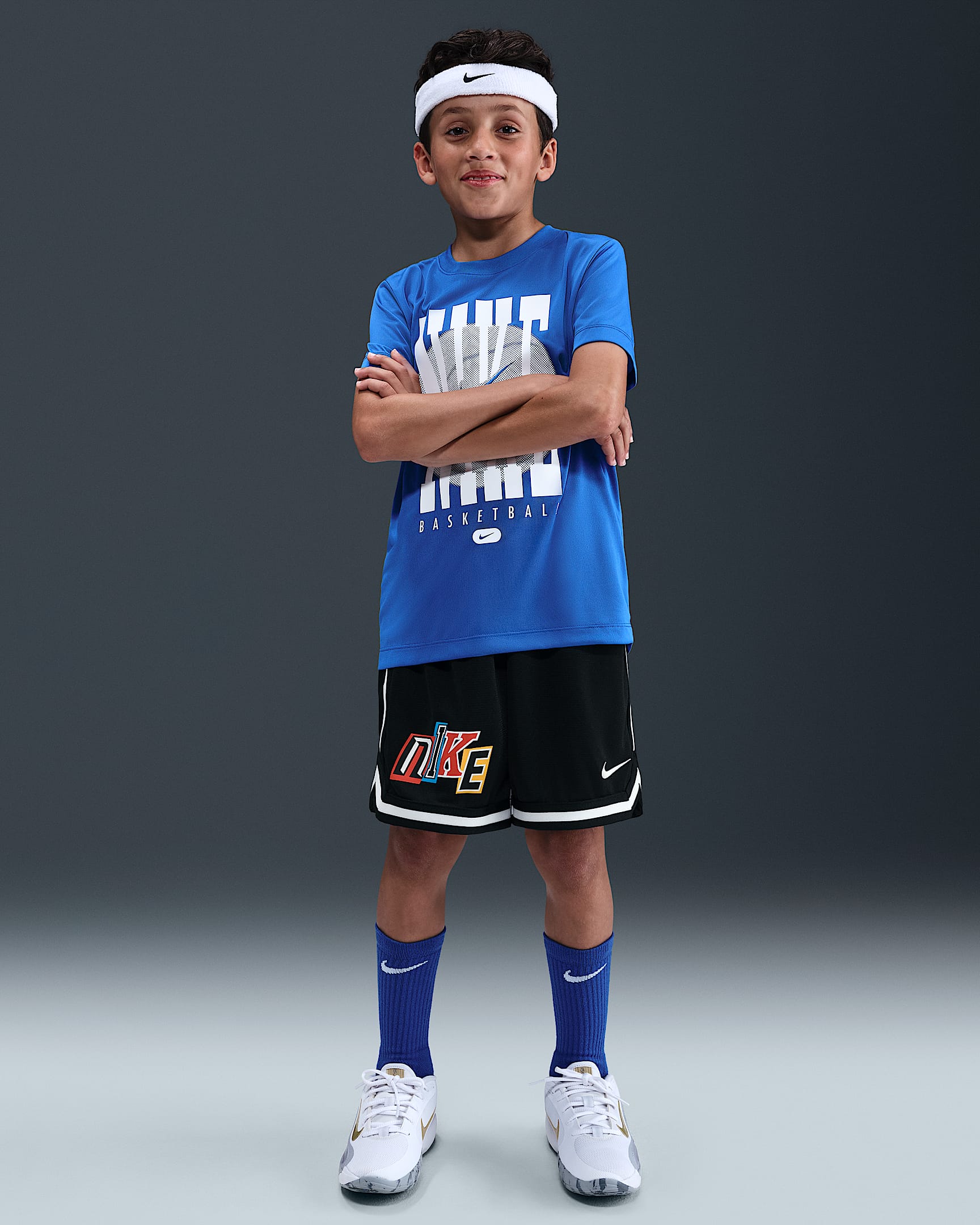 Nike Dri-FIT DNA 大童(男孩)速干篮球短裤 - 黑